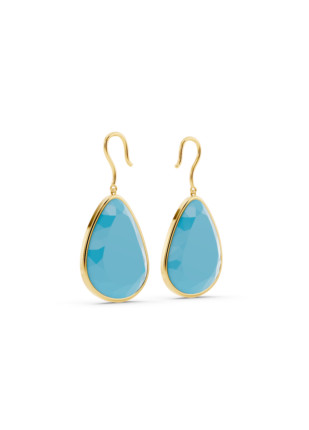 Single Turquoise Drop Earrings