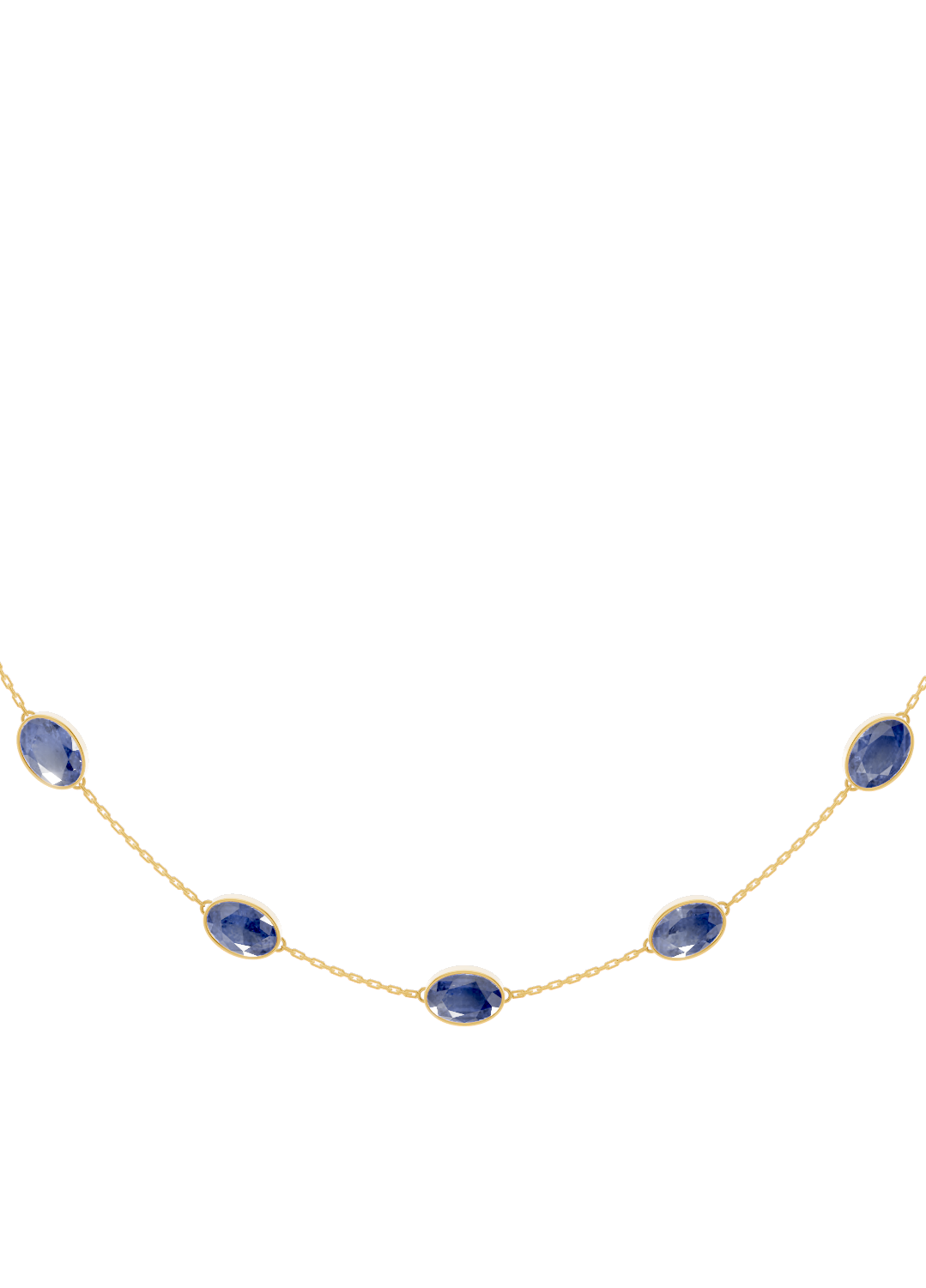 Tanzanite Bezel-Set Necklace