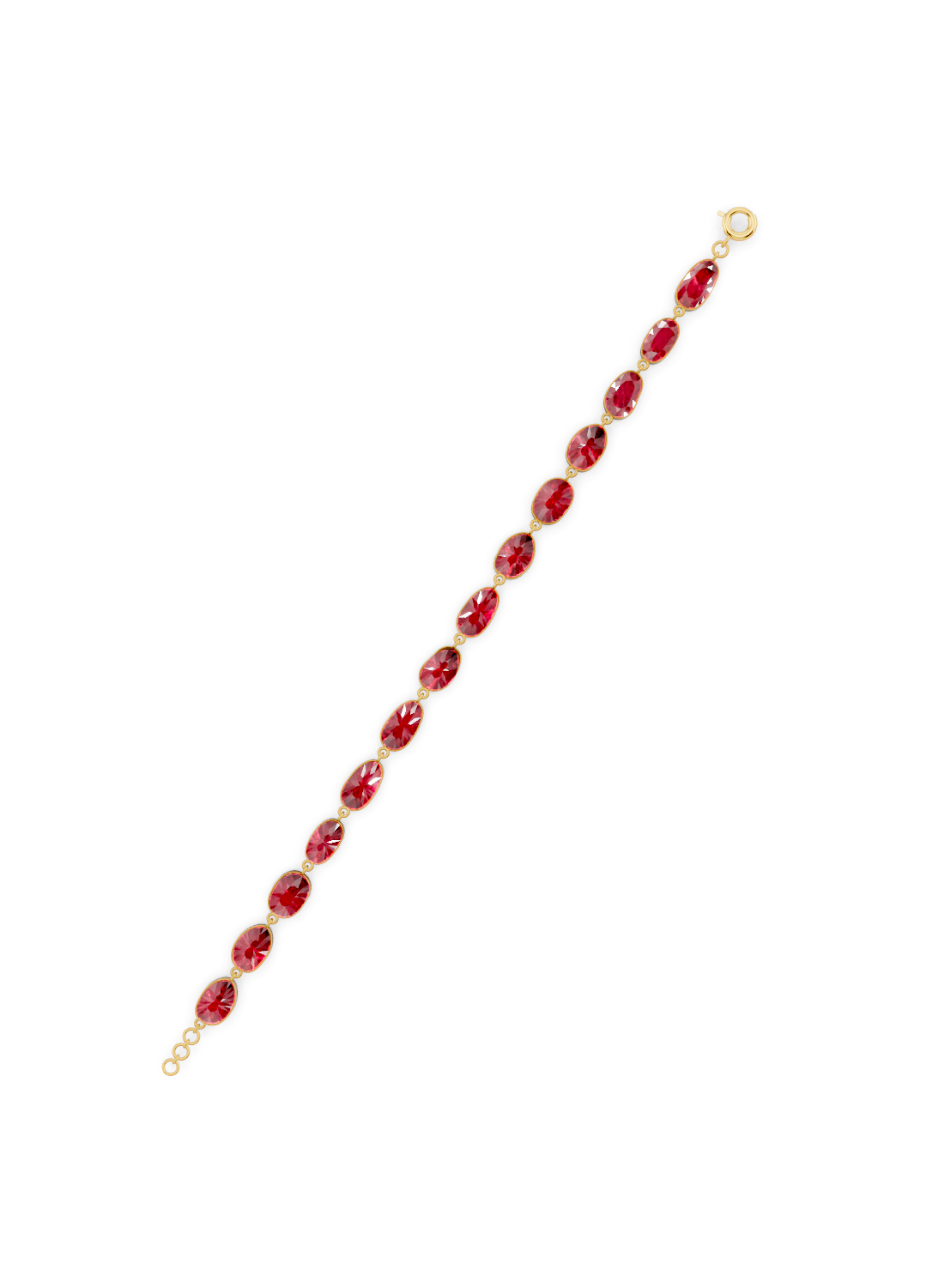 Ruby Bezel-Set Bracelet