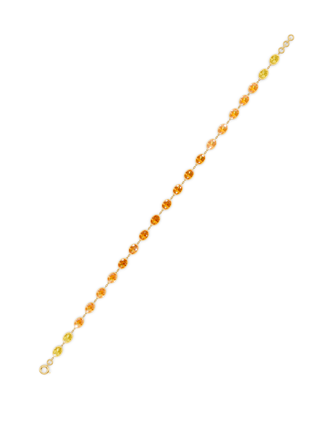 Multicolor Sapphire Bezel-Set Tennis Bracelet