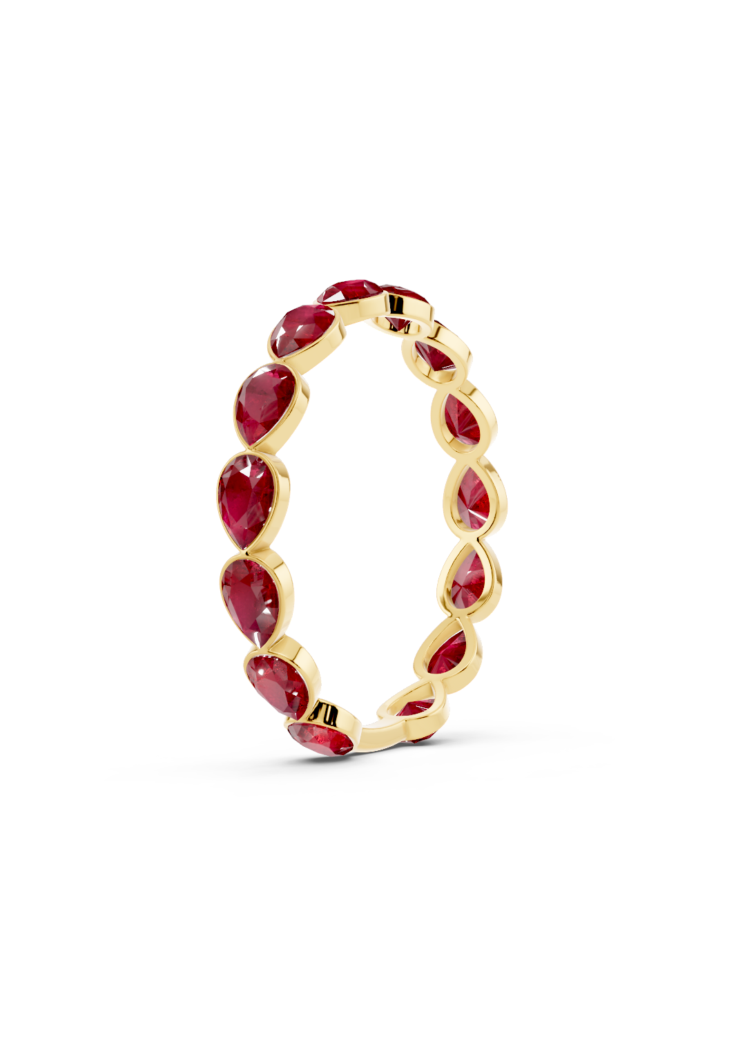 Ruby Pear Graduated Ring