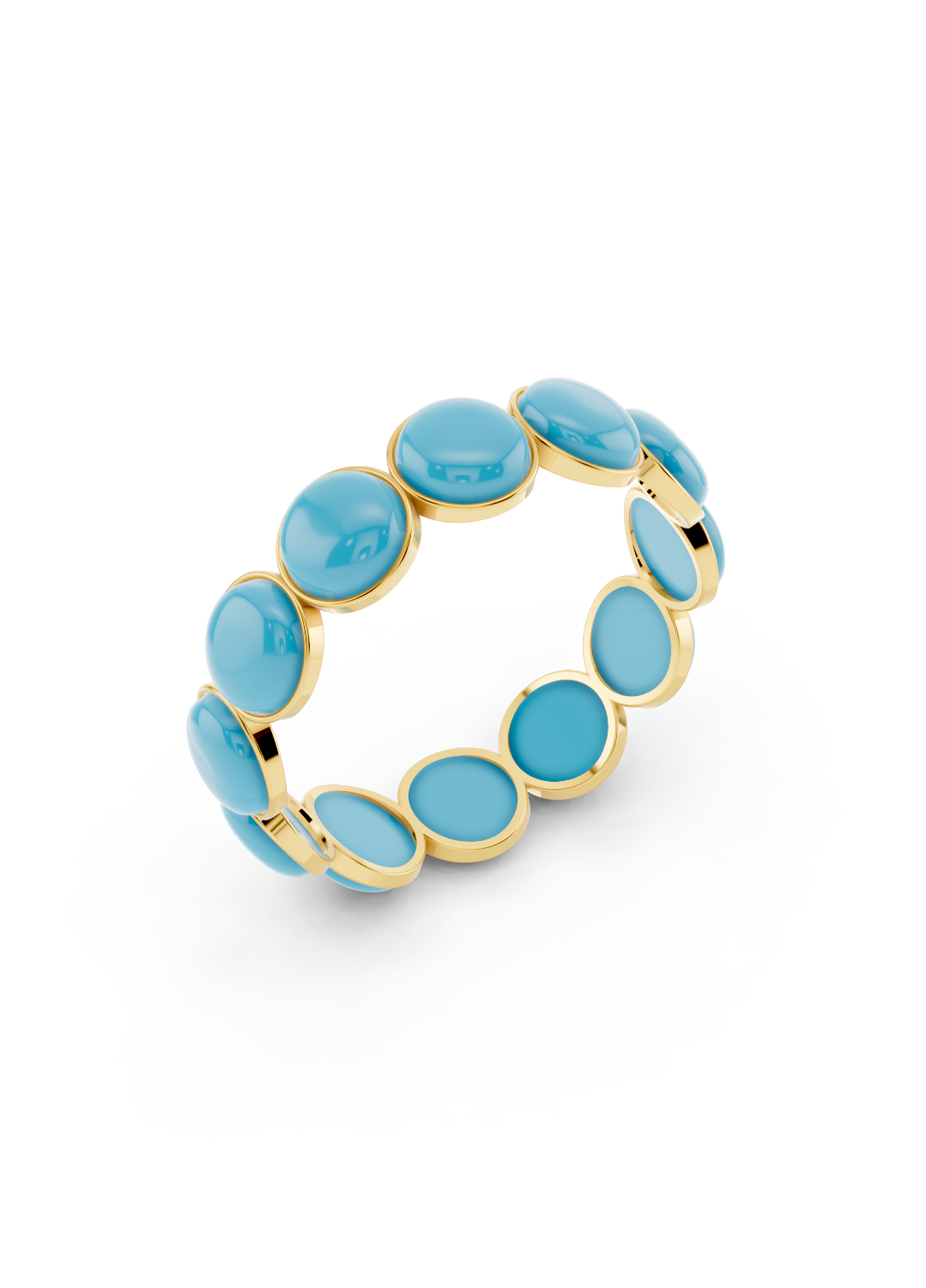 Turquoise Oval Eternity Ring
