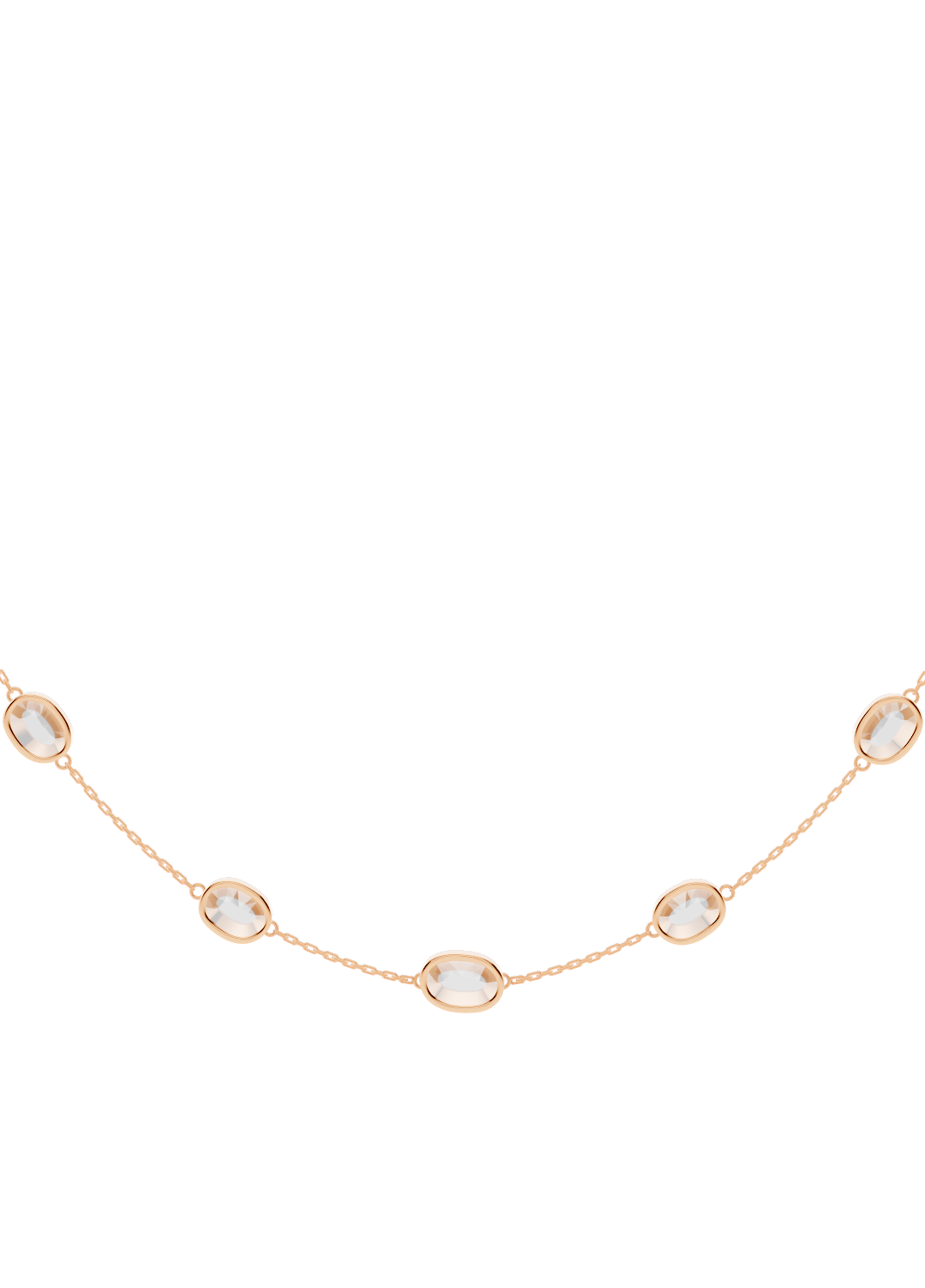 Diamond Bezel-Set Gold Necklace