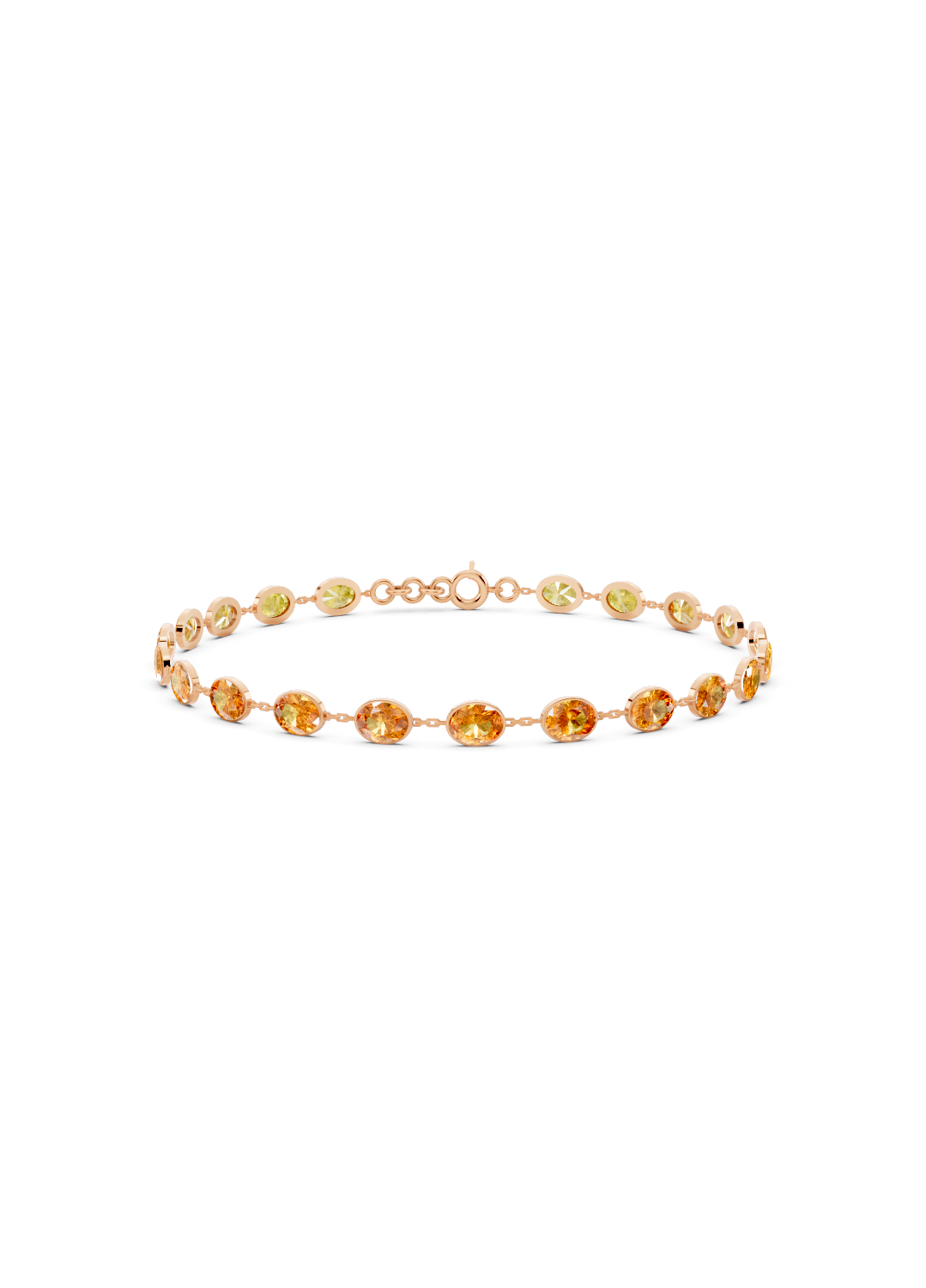 Multicolor Sapphire Bezel-Set Tennis Bracelet
