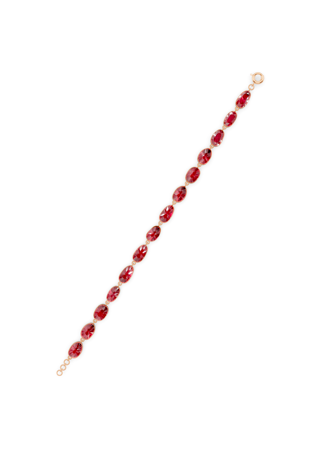 Ruby Bezel-Set Bracelet