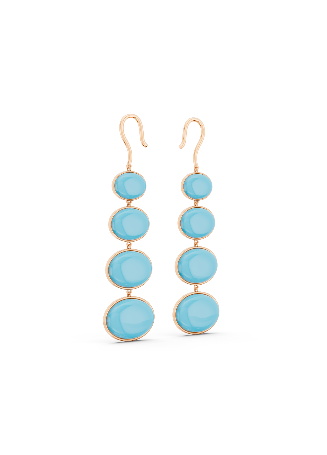 Quadruple Turquoise Drop Earrings