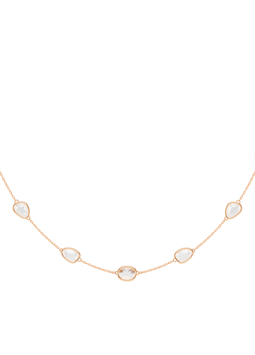 Opal Bezel-Set Gold Necklace