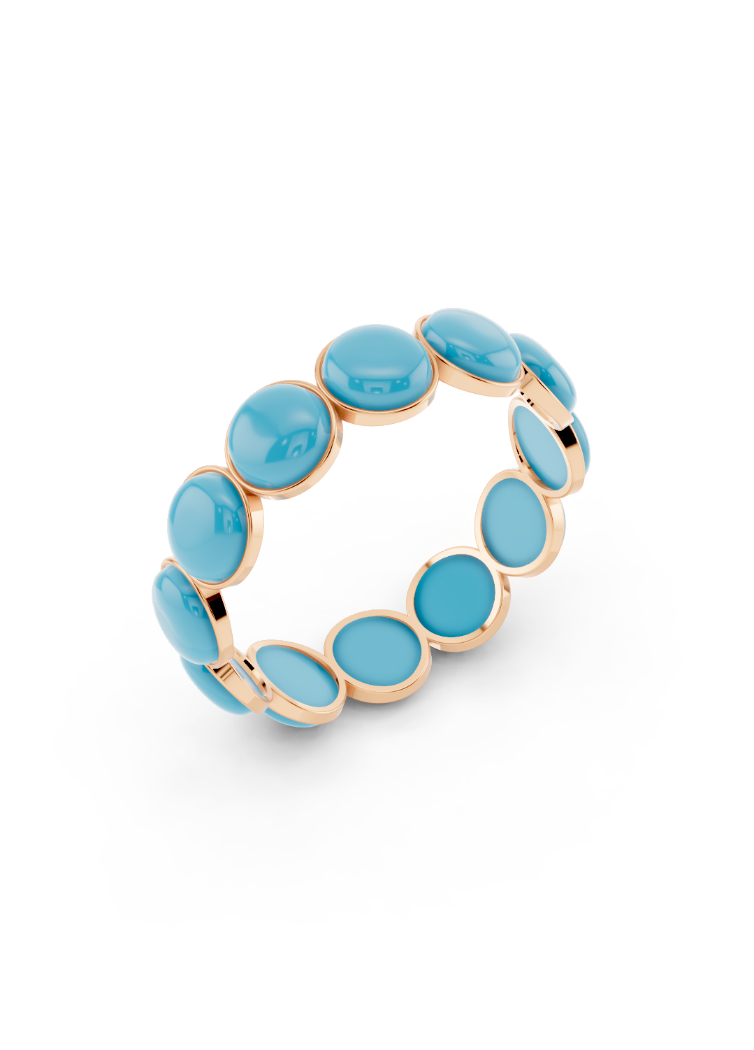 Turquoise Oval Eternity Ring