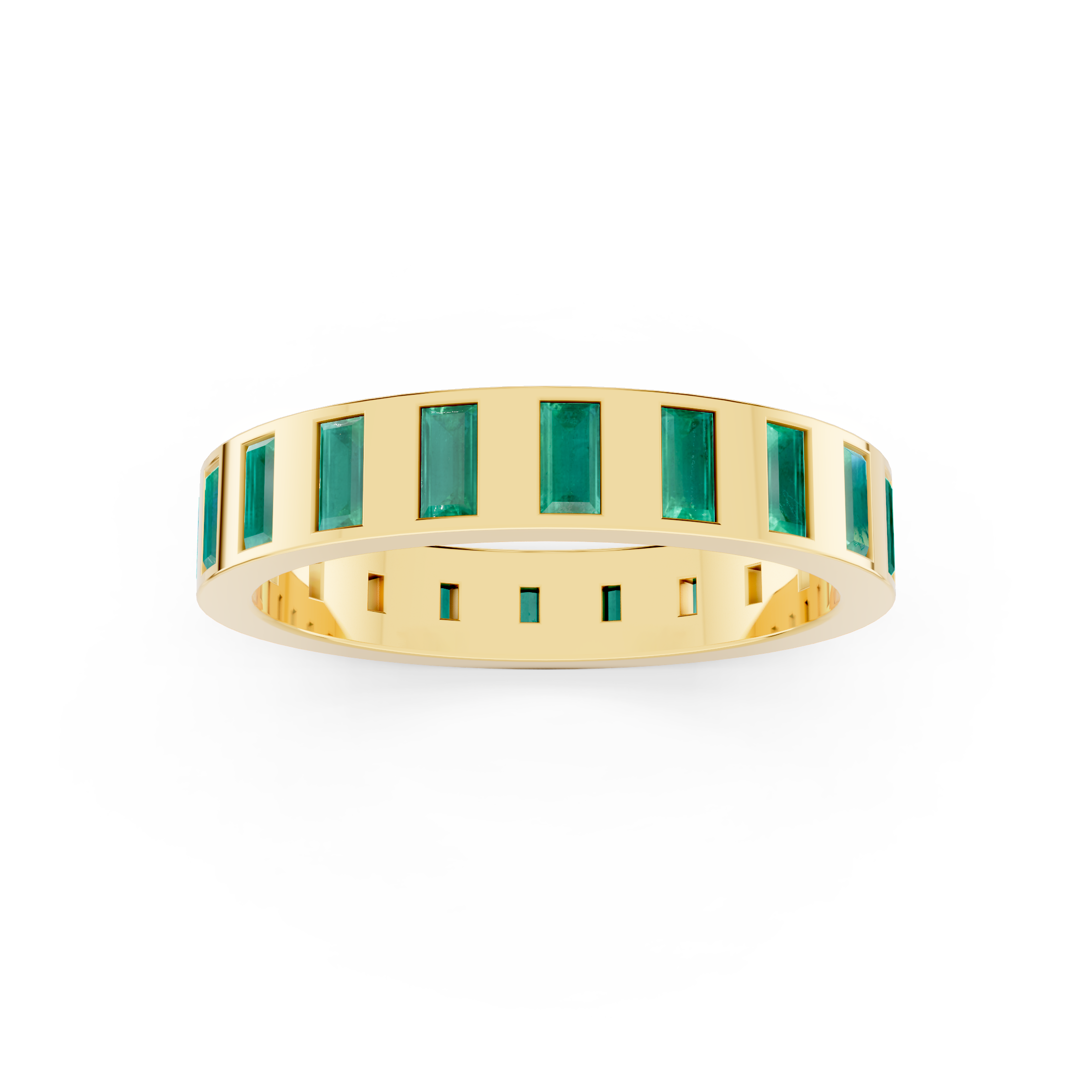 Emerald Bar Band Ring