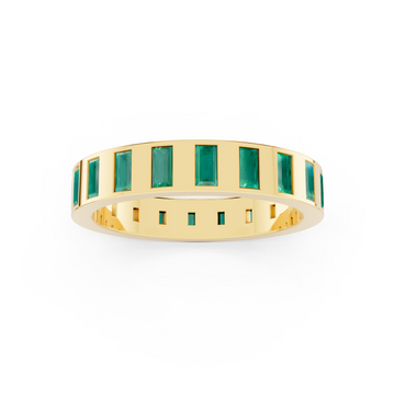 Emerald Bar Band Ring