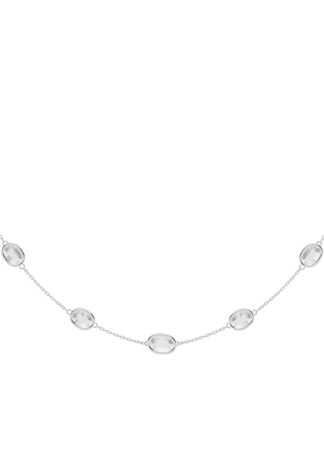 Diamond Bezel-Set Gold Necklace