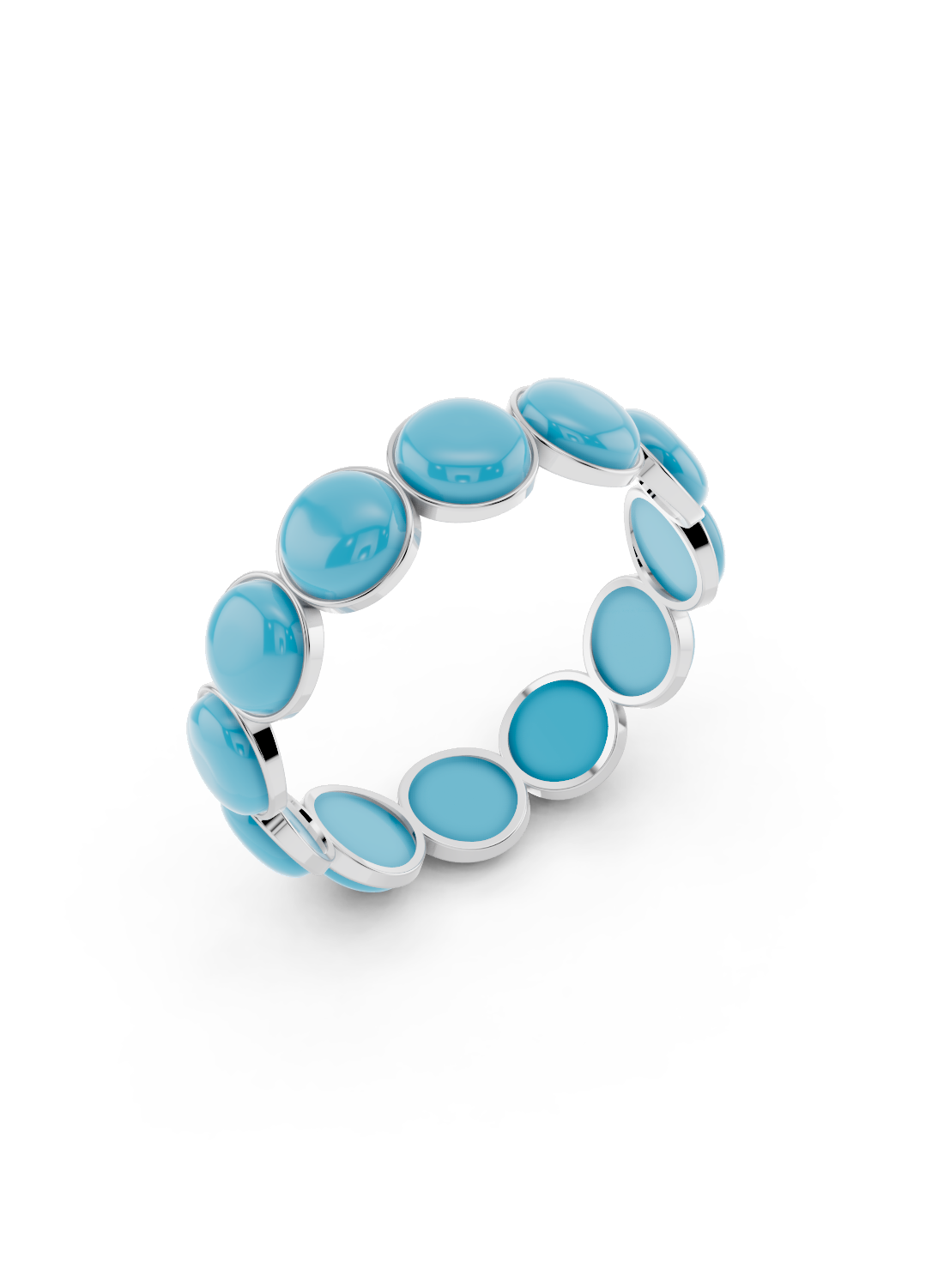Turquoise Oval Eternity Ring