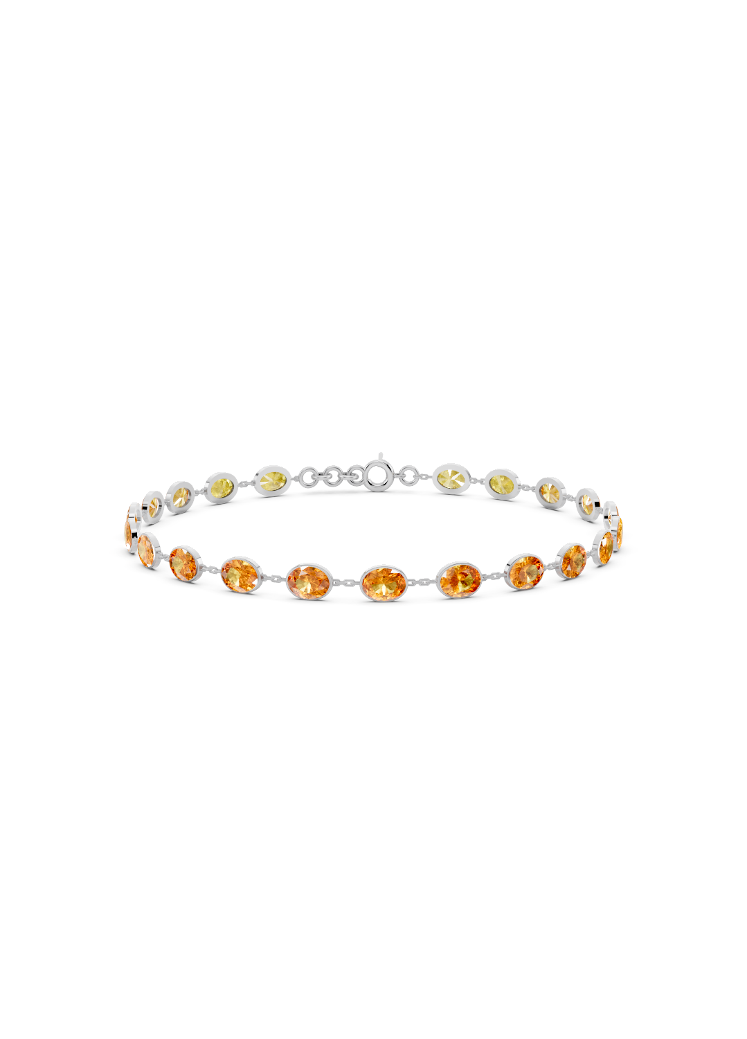 Multicolor Sapphire Bezel-Set Tennis Bracelet