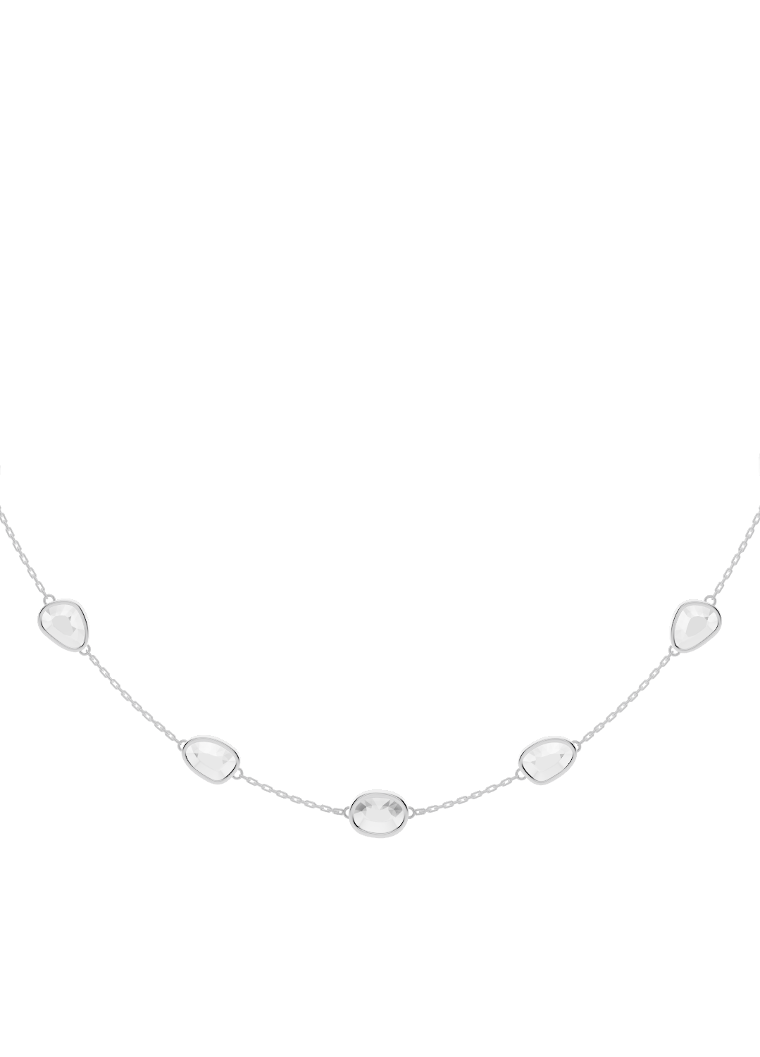 Opal Bezel-Set Gold Necklace