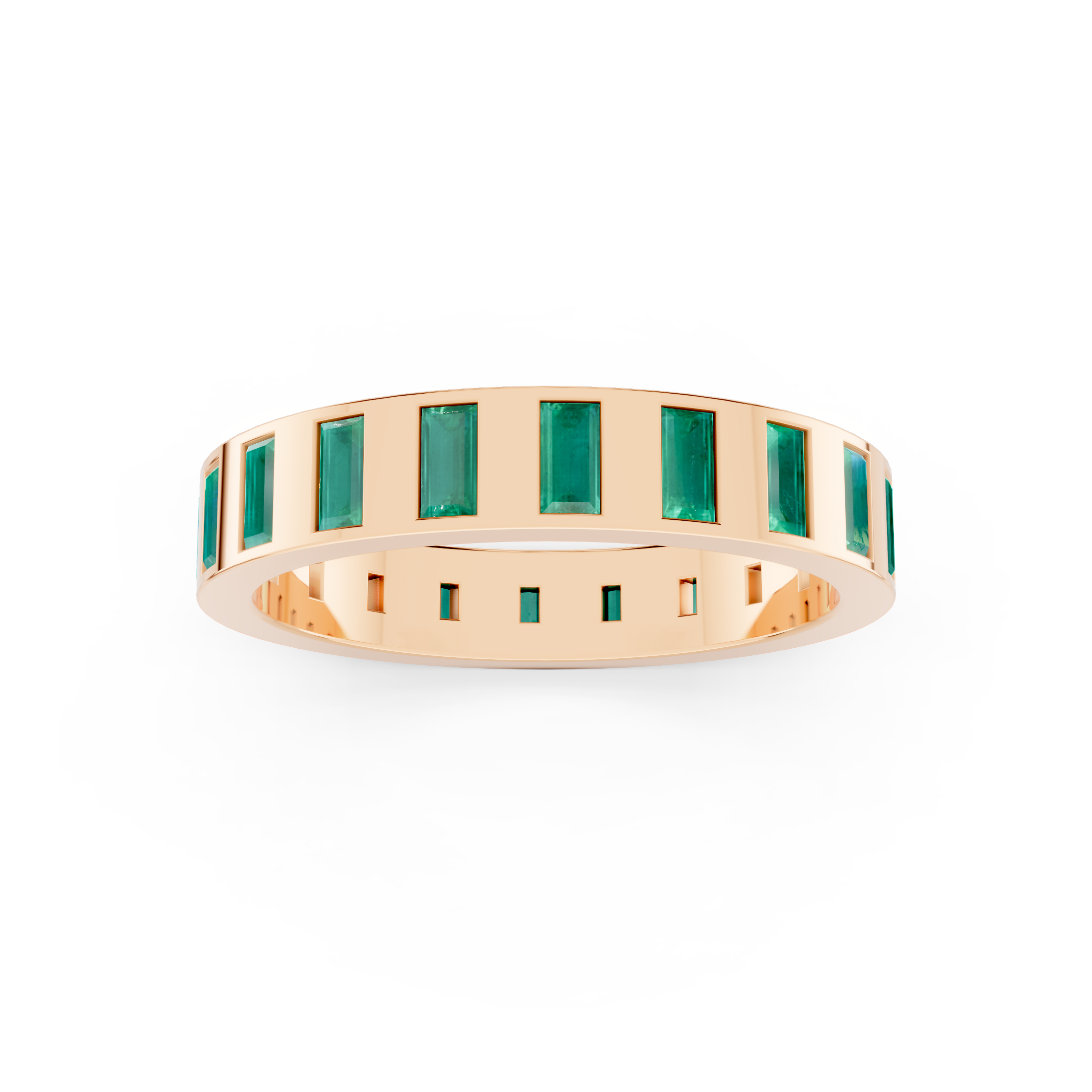 Emerald Bar Band Ring