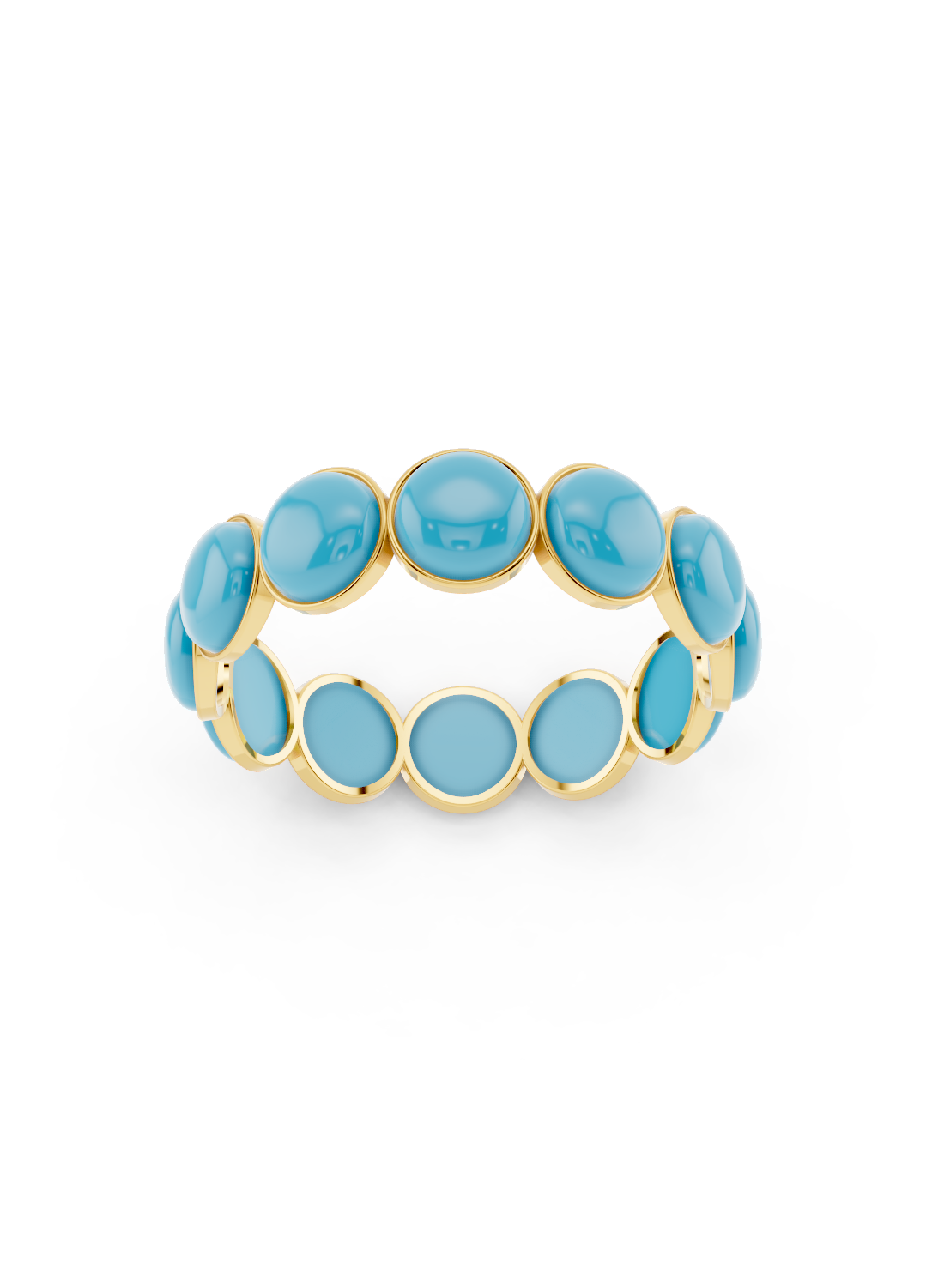 Turquoise Oval Eternity Ring