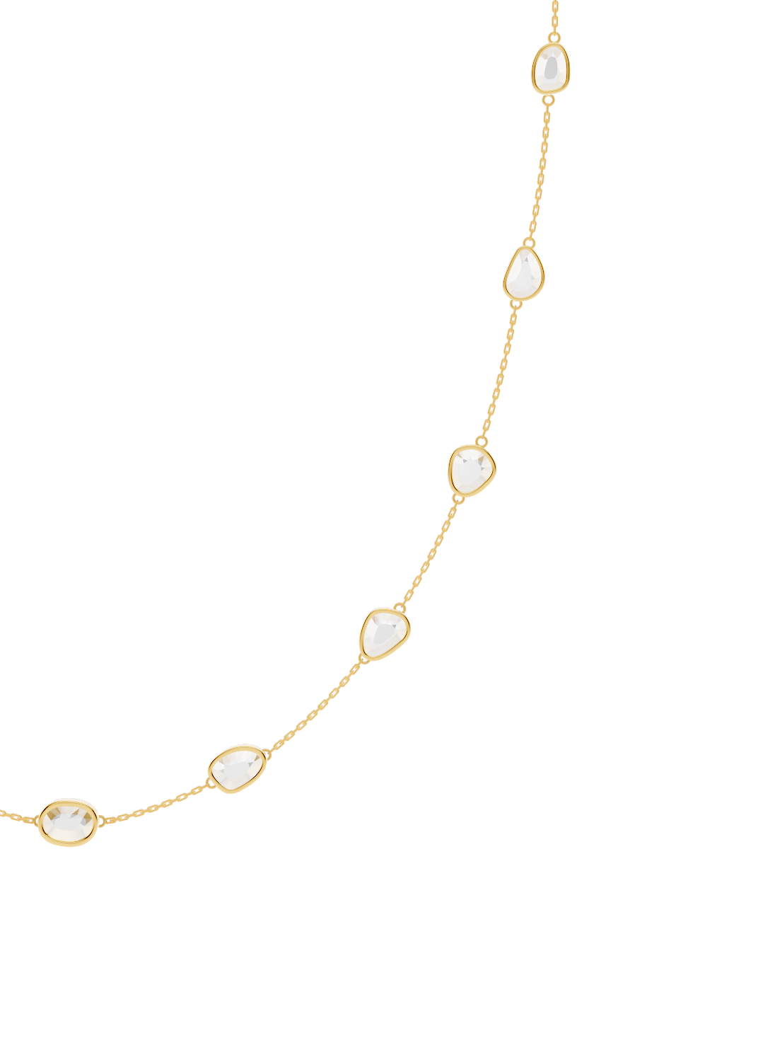 Opal Bezel-Set Gold Necklace