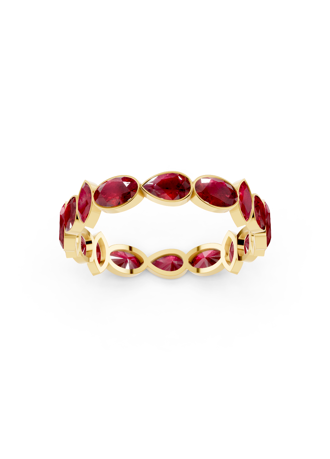 Ruby Pear Full Eternity Ring