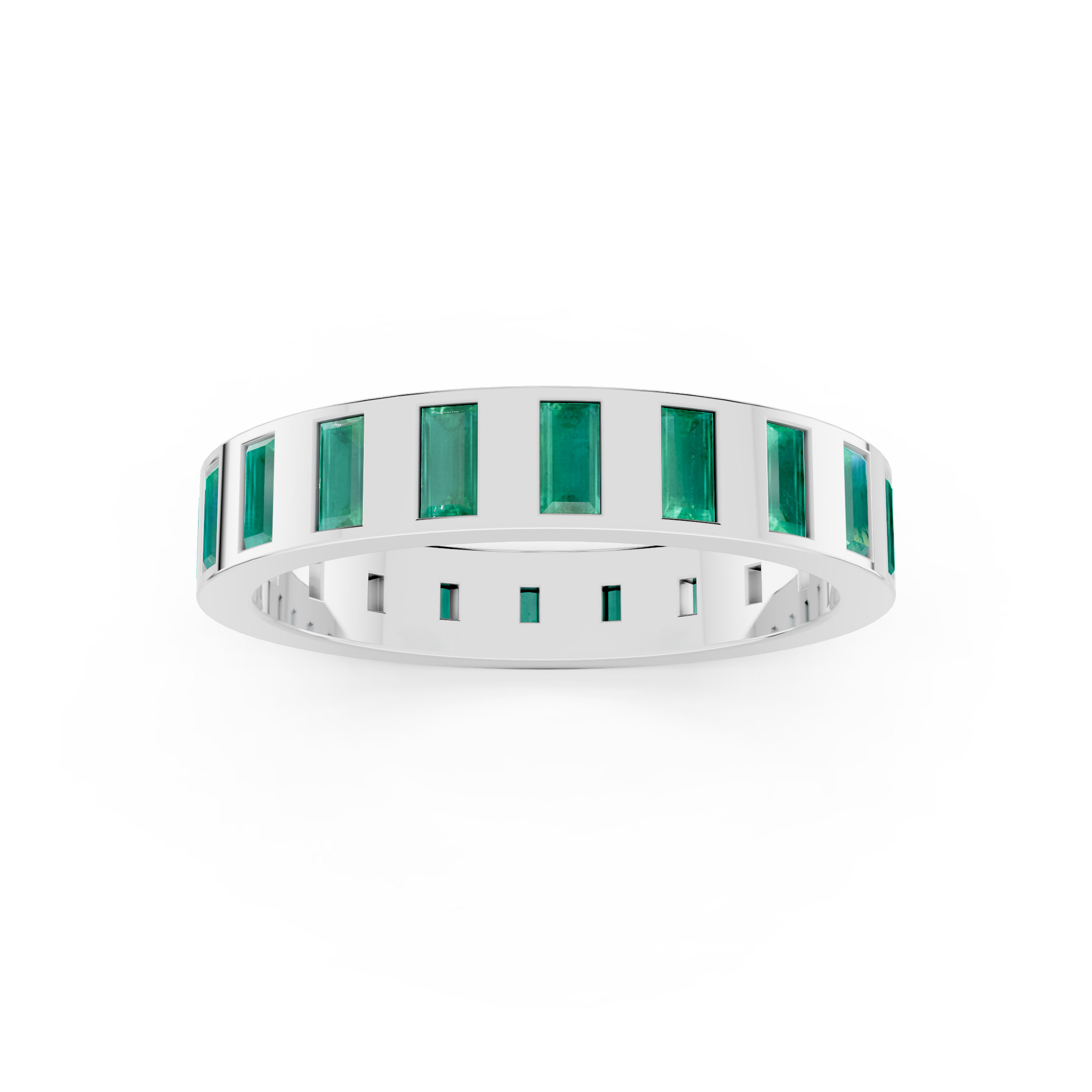 Emerald Bar Band Ring