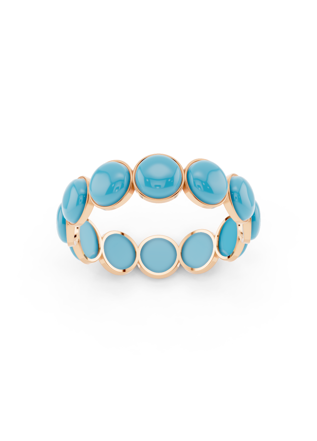 Turquoise Oval Eternity Ring