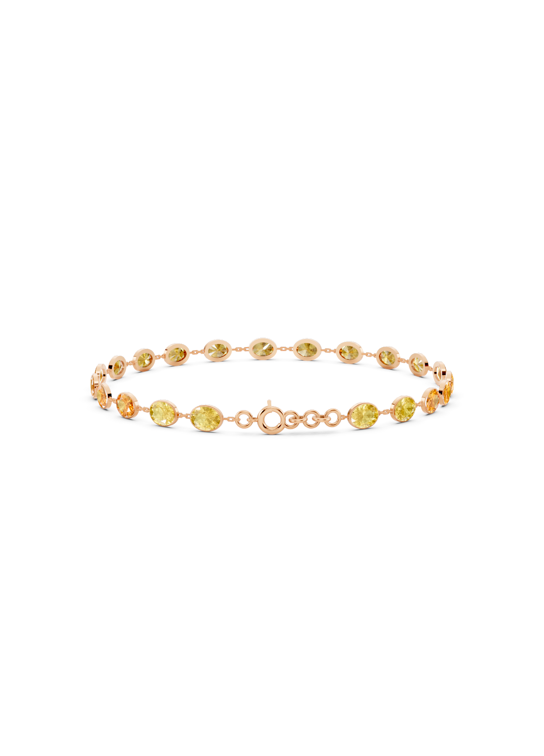 Multicolor Sapphire Bezel-Set Tennis Bracelet