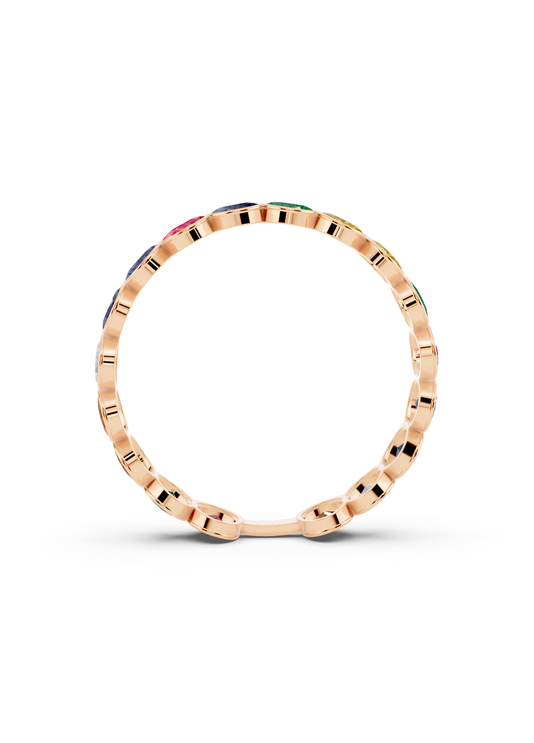 Rainbow Sapphire Full Eternity Ring
