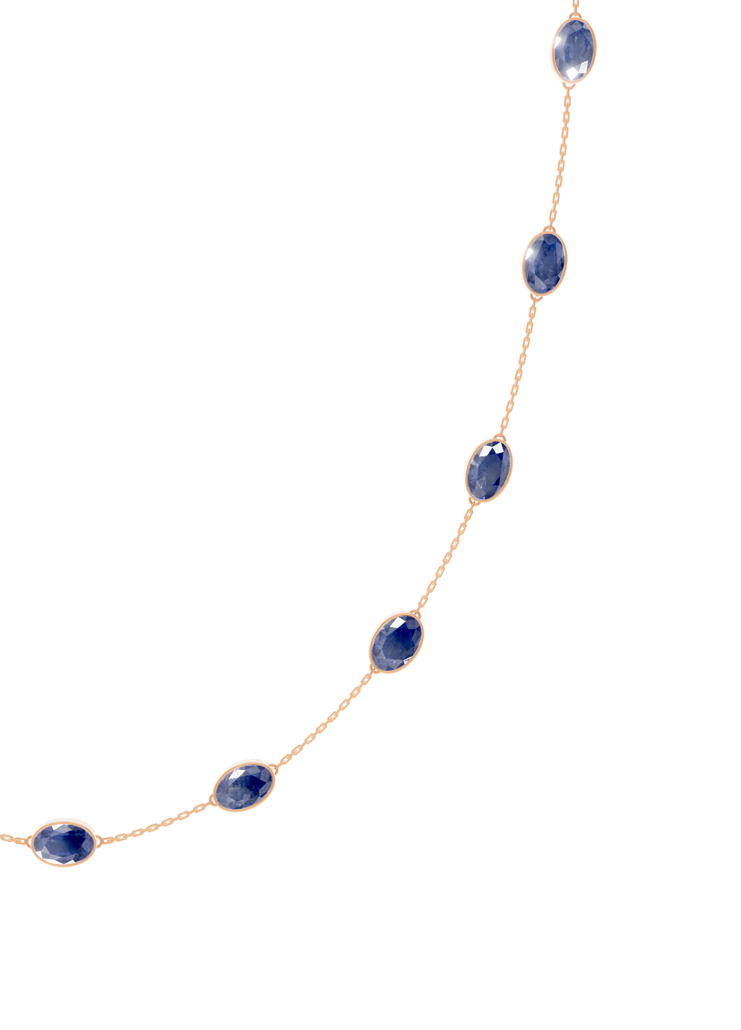 Tanzanite Bezel-Set Necklace