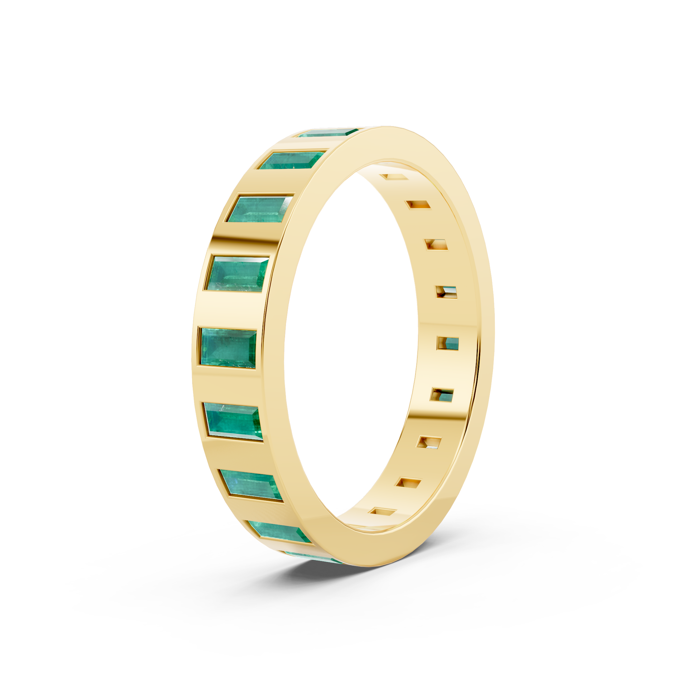 Emerald Bar Band Ring