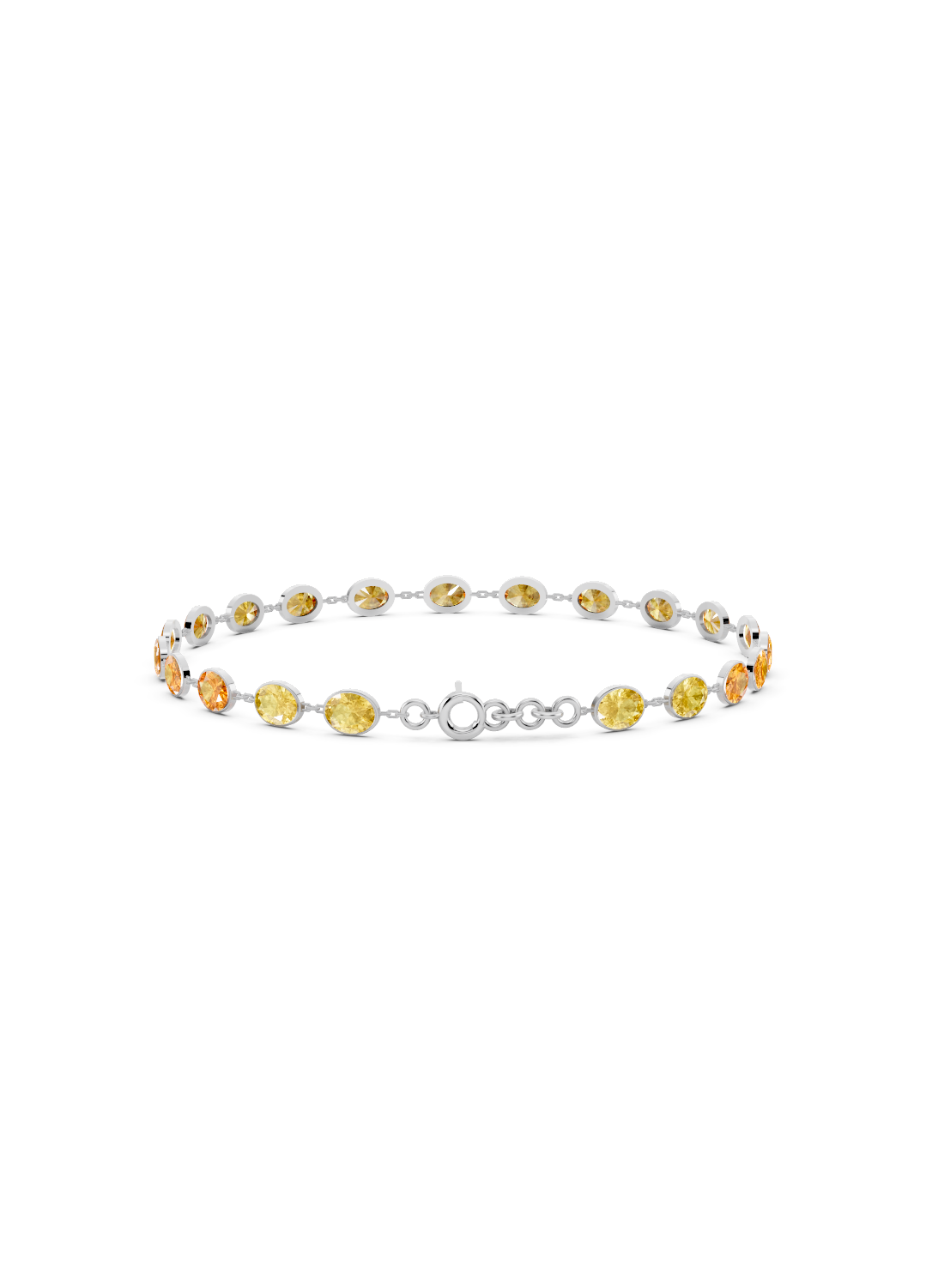 Multicolor Sapphire Bezel-Set Tennis Bracelet