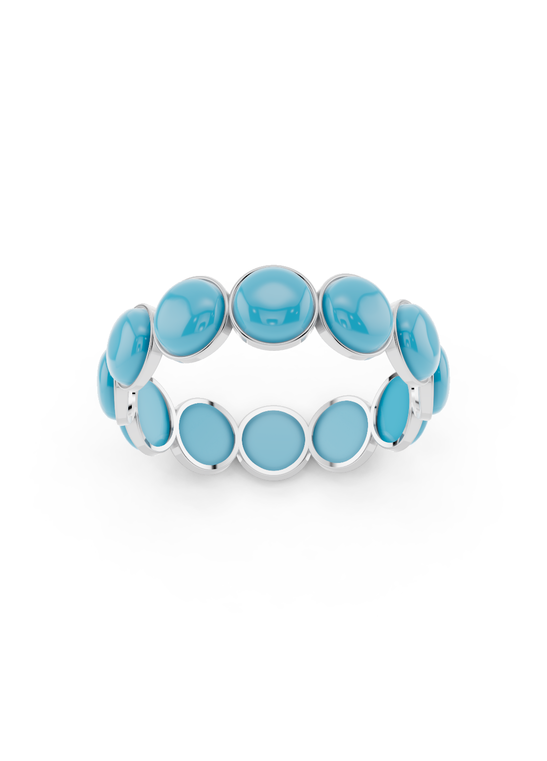 Turquoise Oval Eternity Ring