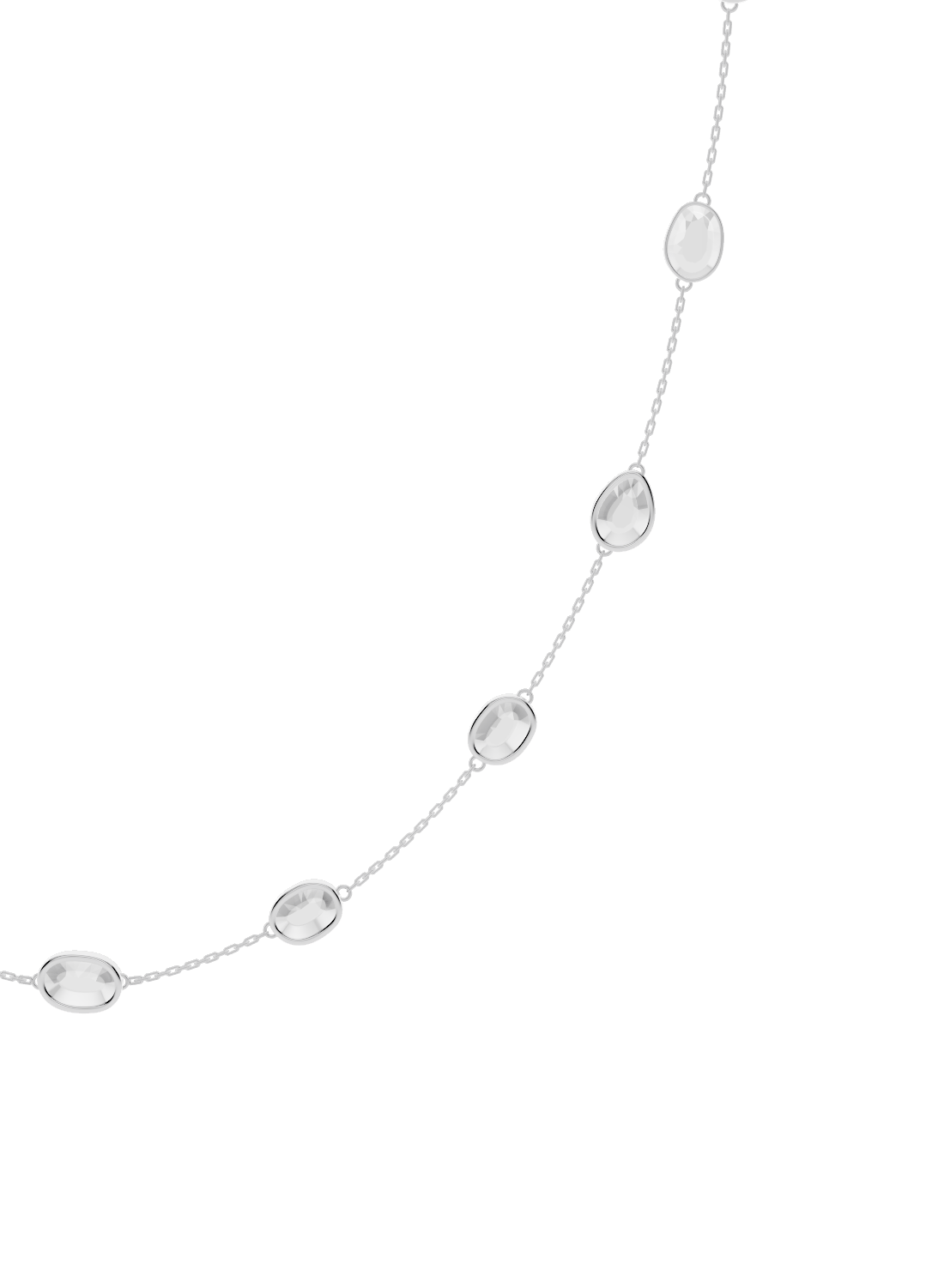 Diamond Bezel-Set Gold Necklace