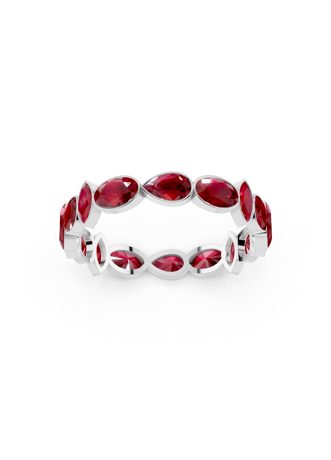 Ruby Pear Full Eternity Ring
