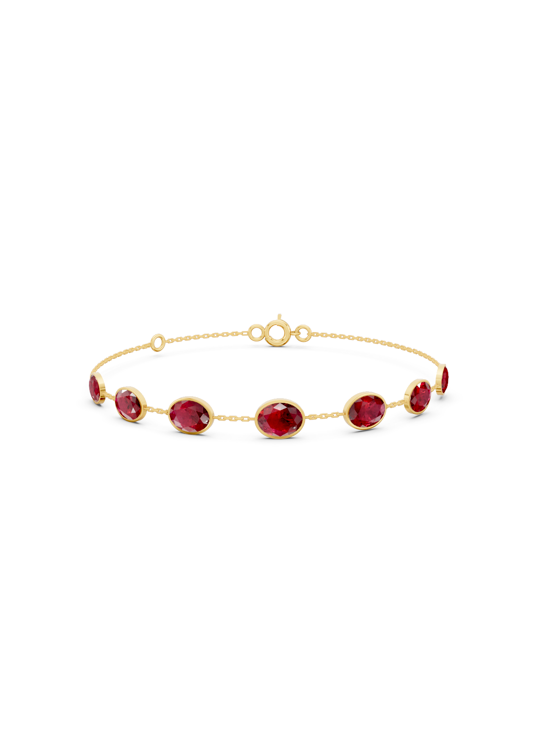Cascading Emerald Solitaire Strand Bracelet