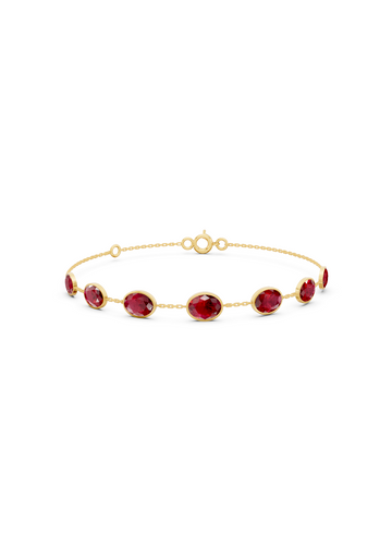 Cascading Emerald Solitaire Strand Bracelet