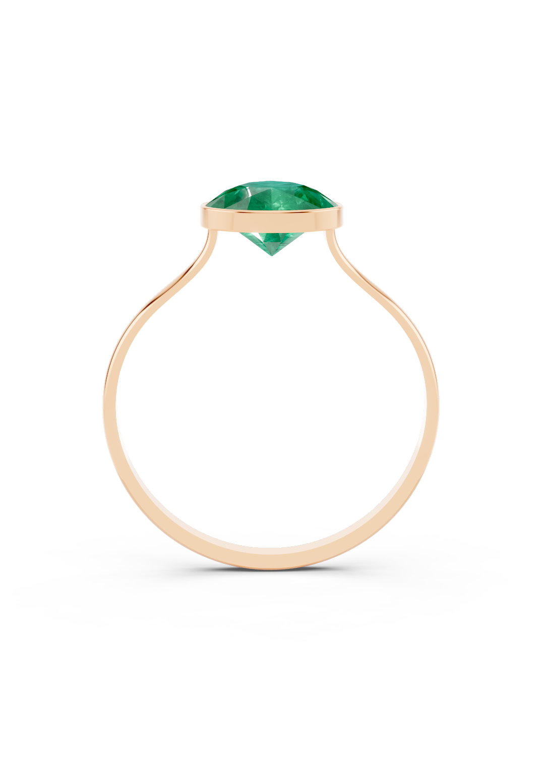 Emerald Pear Solitaire Ring