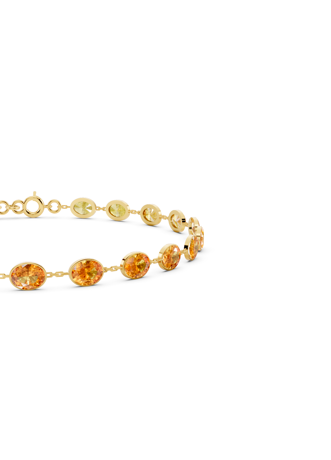 Multicolor Sapphire Bezel-Set Tennis Bracelet