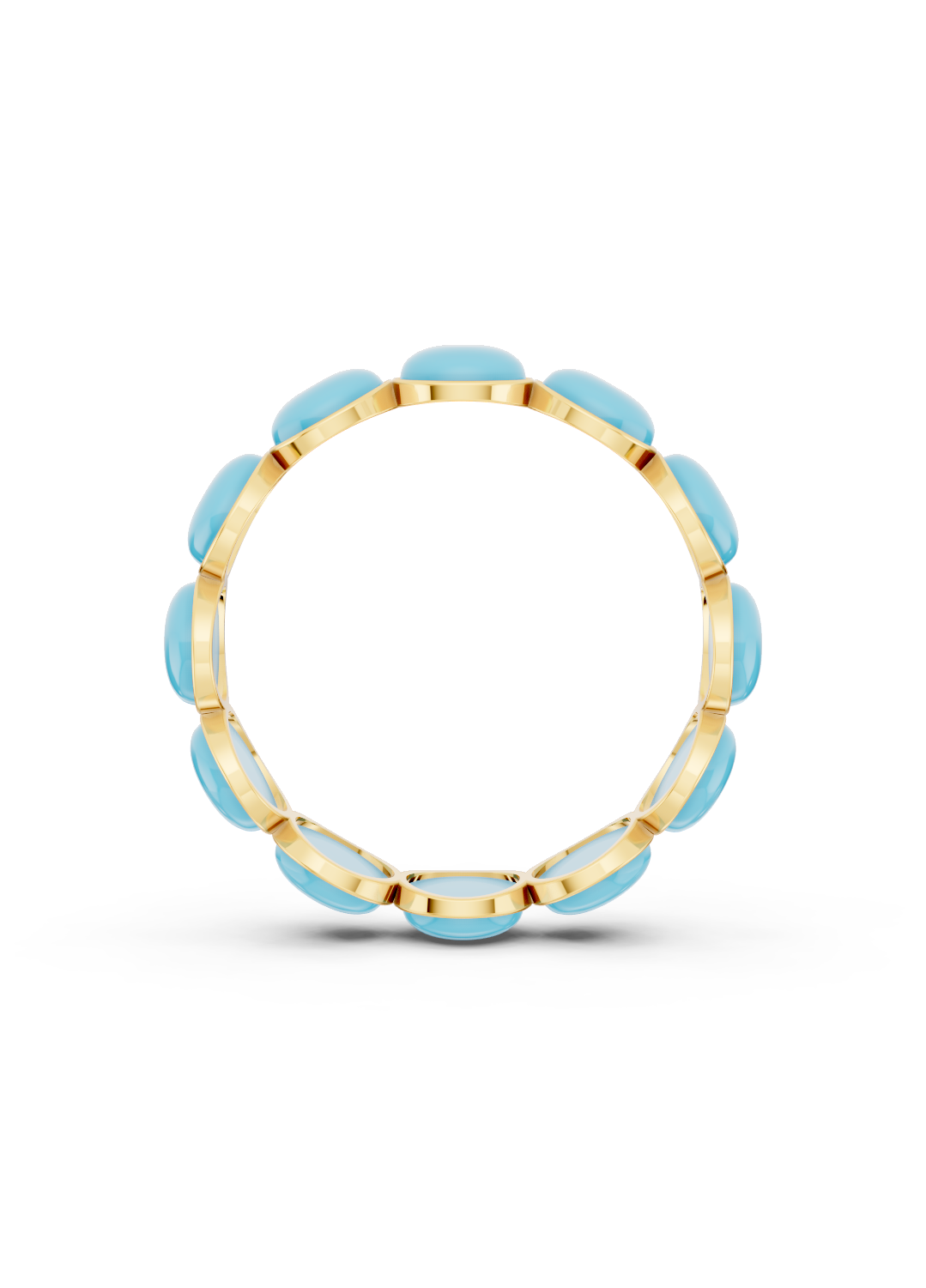 Turquoise Oval Eternity Ring