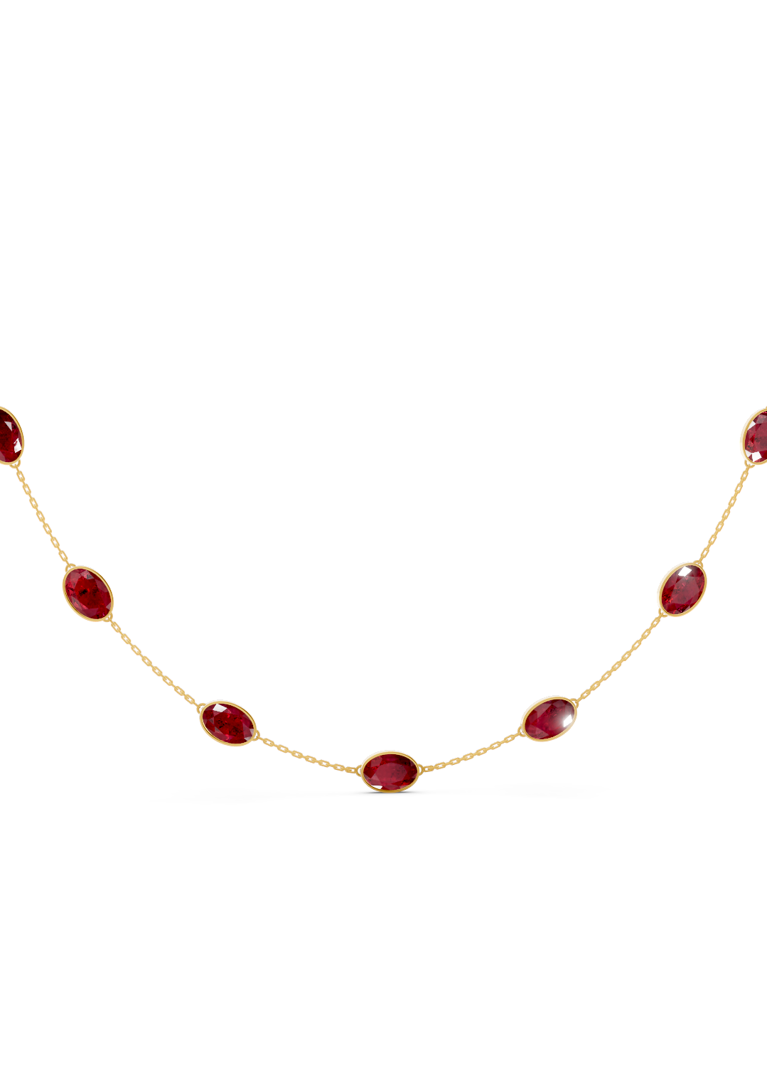 Ruby Bezel-Set Necklace