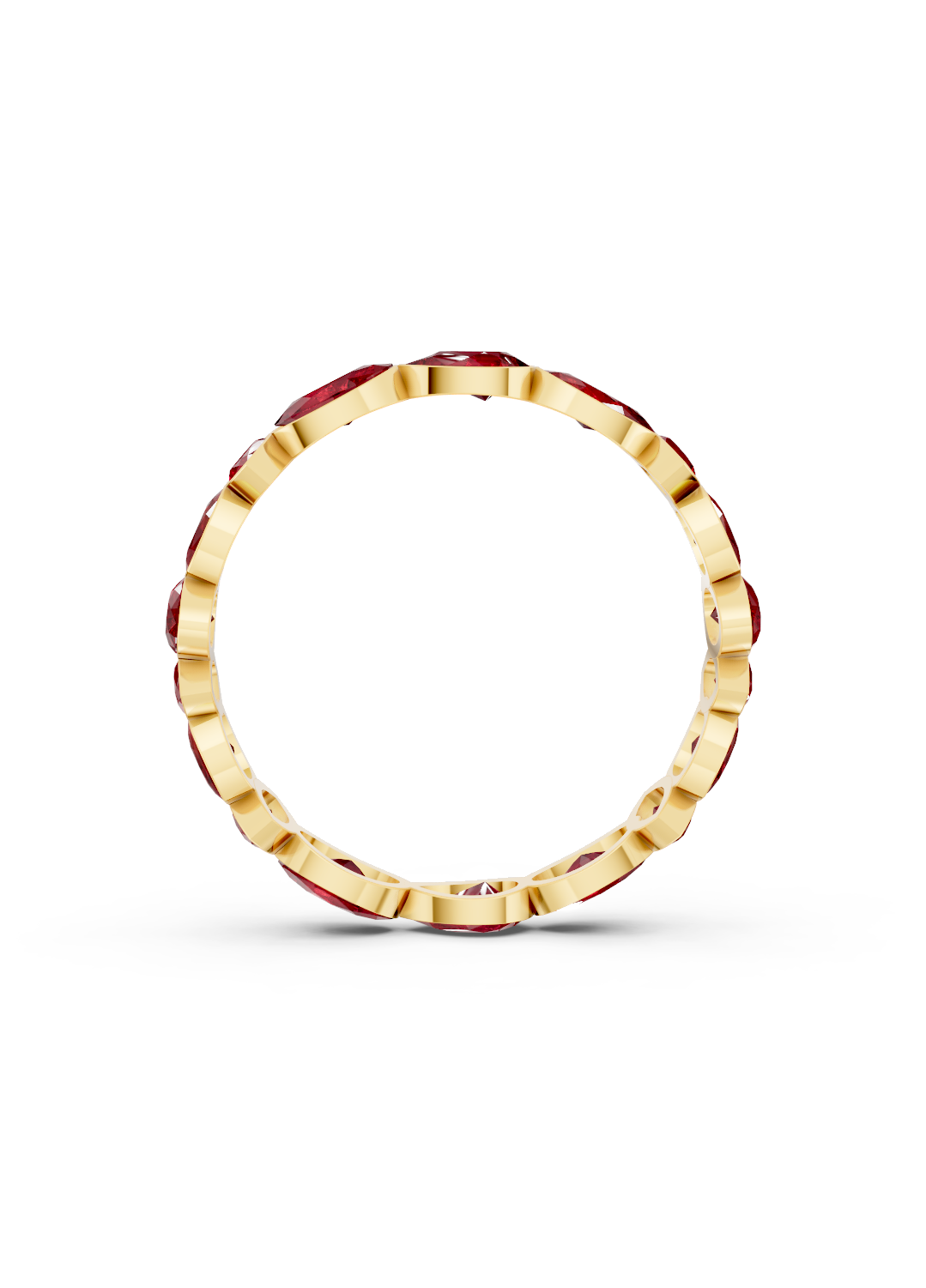 Ruby Pear Full Eternity Ring