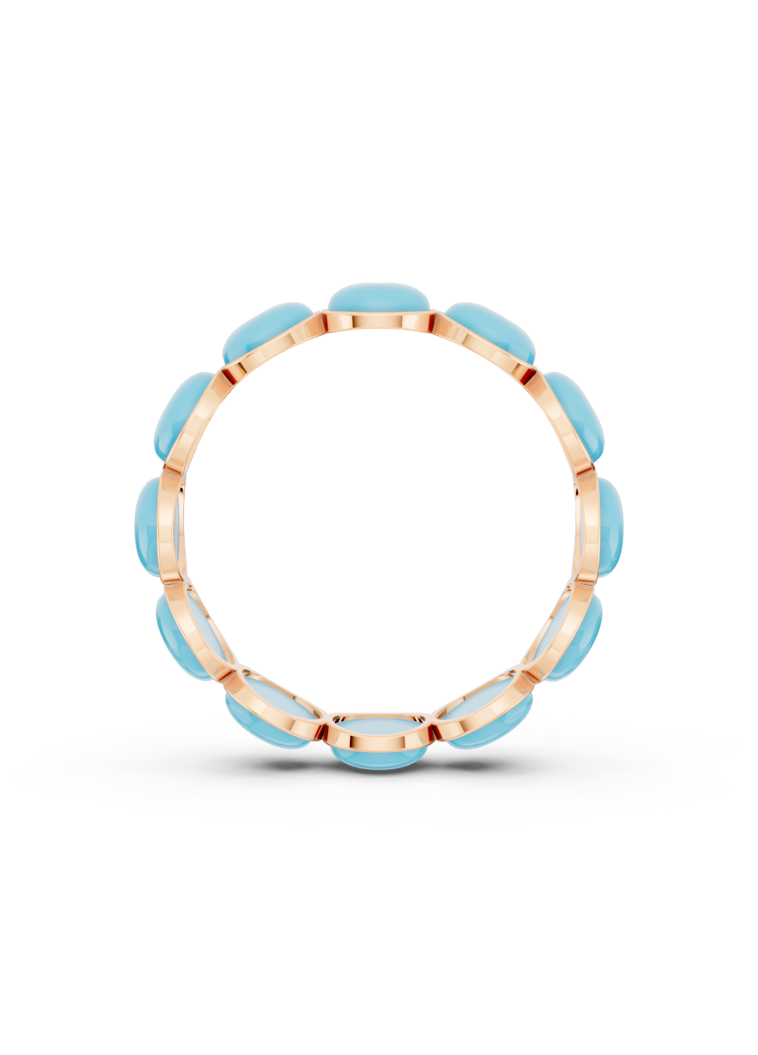 Turquoise Oval Eternity Ring