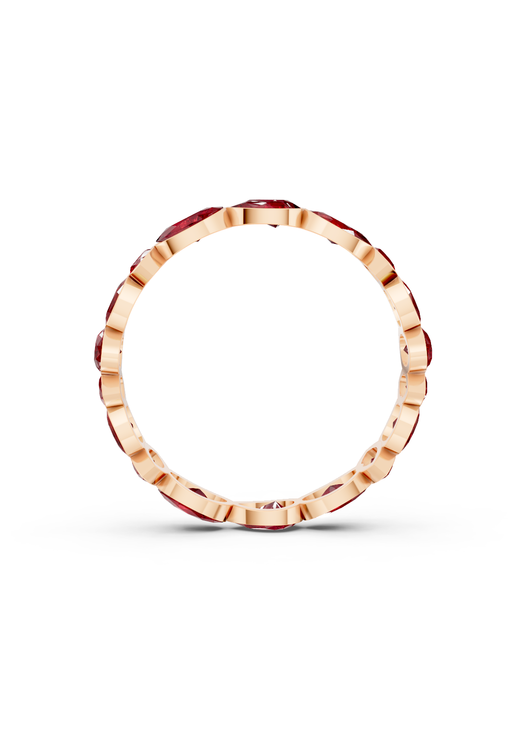 Ruby Pear Full Eternity Ring