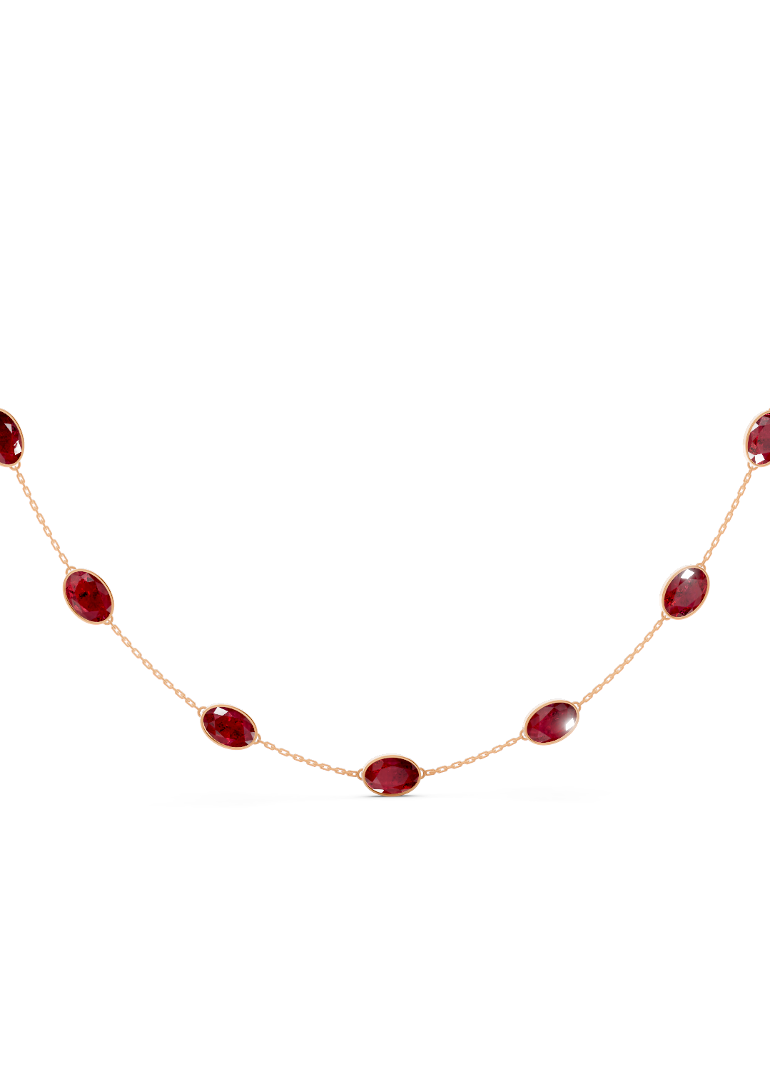 Ruby Bezel-Set Necklace