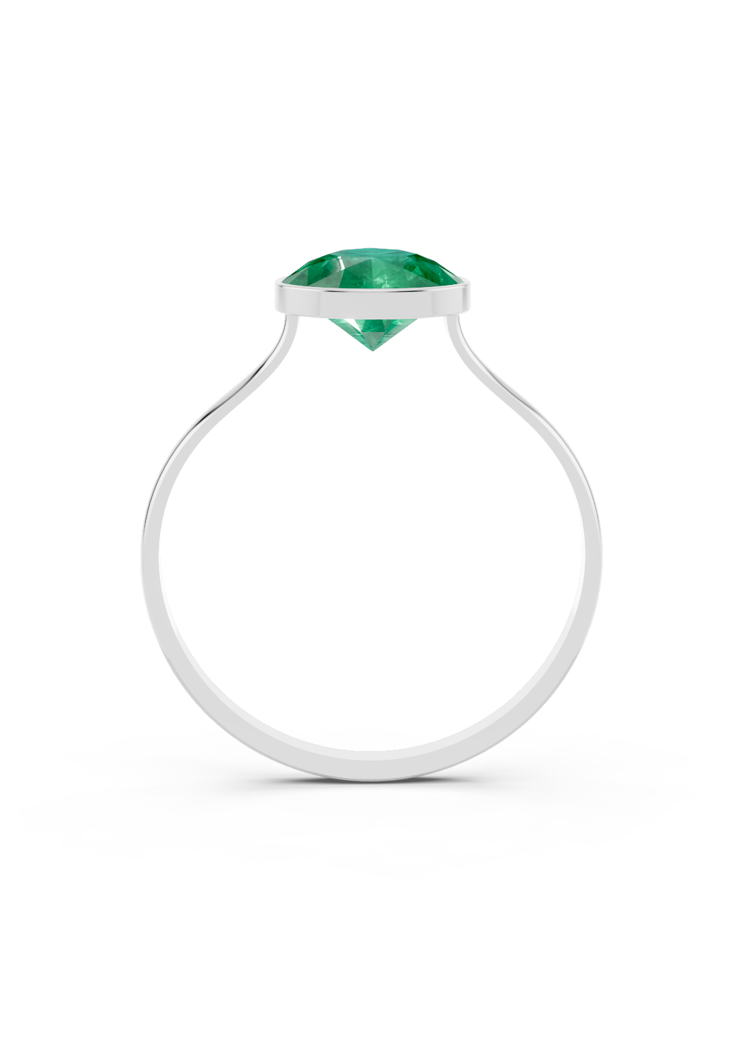 Emerald Pear Solitaire Ring