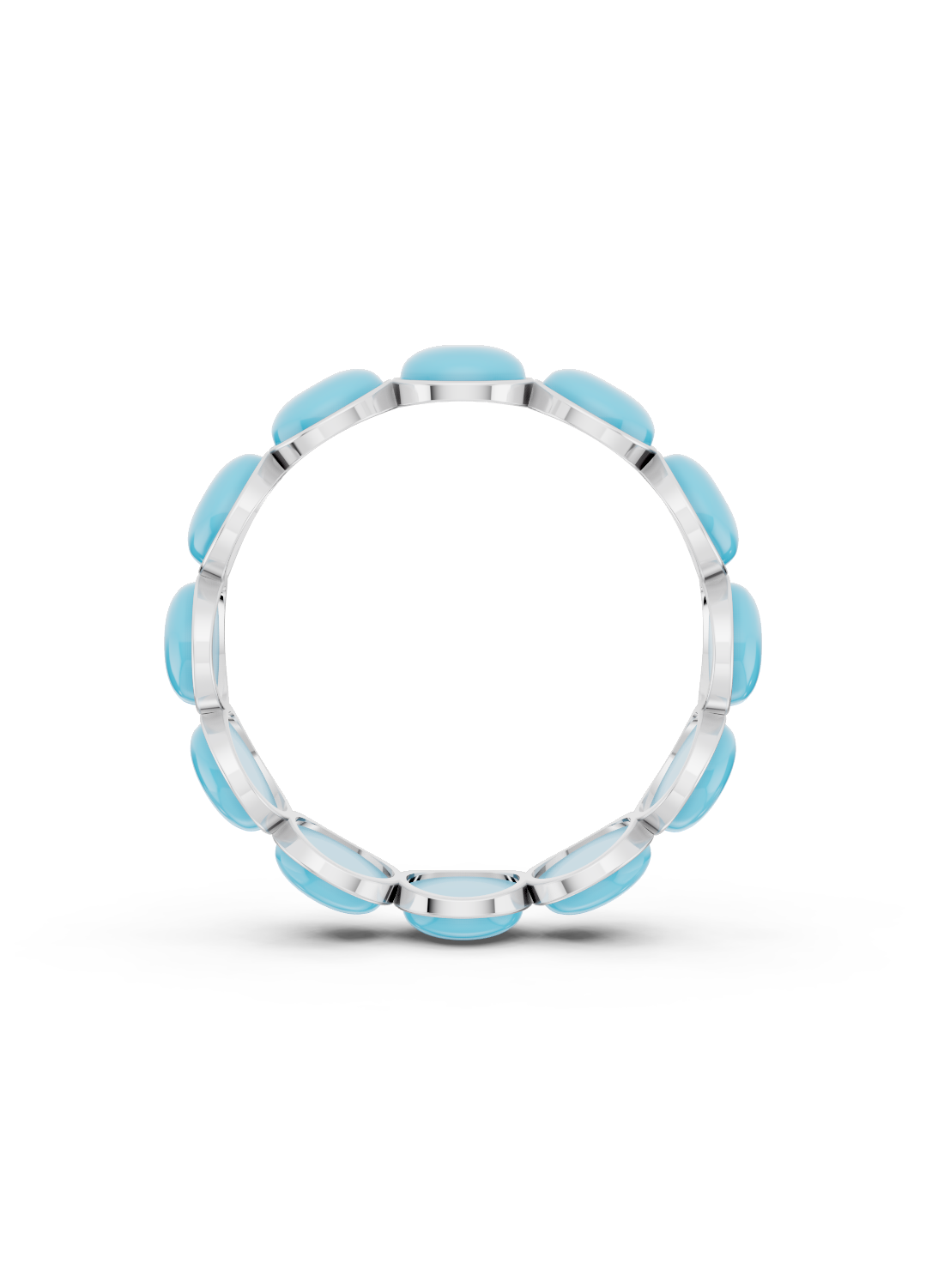 Turquoise Oval Eternity Ring