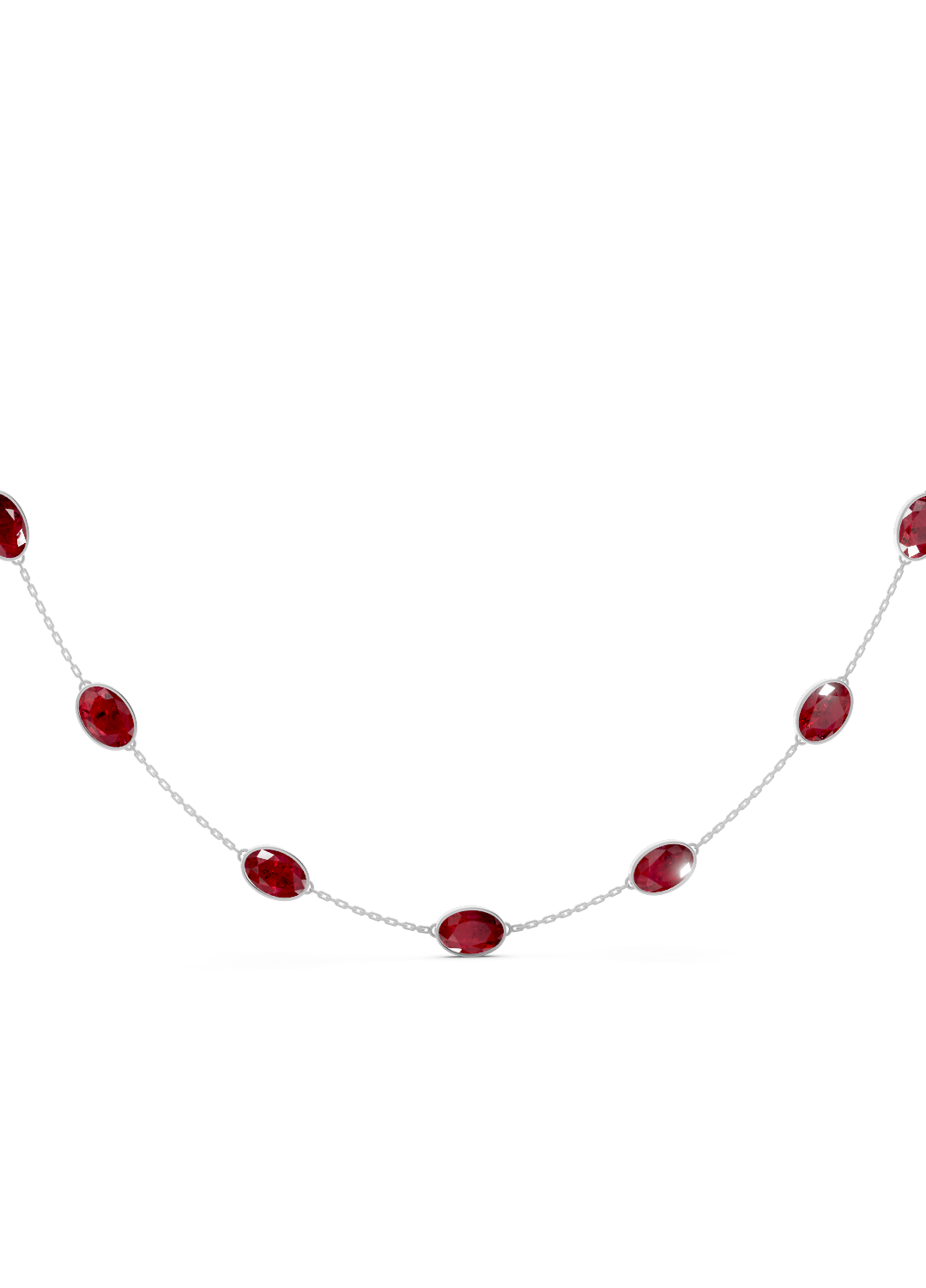 Ruby Bezel-Set Necklace
