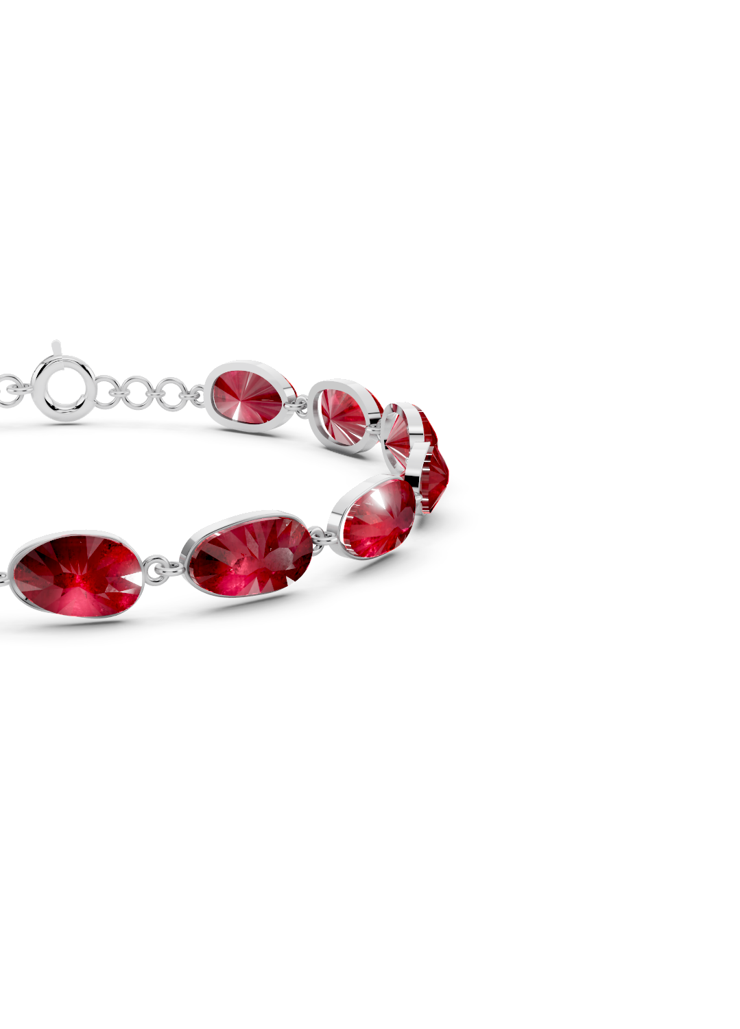Ruby Bezel-Set Bracelet