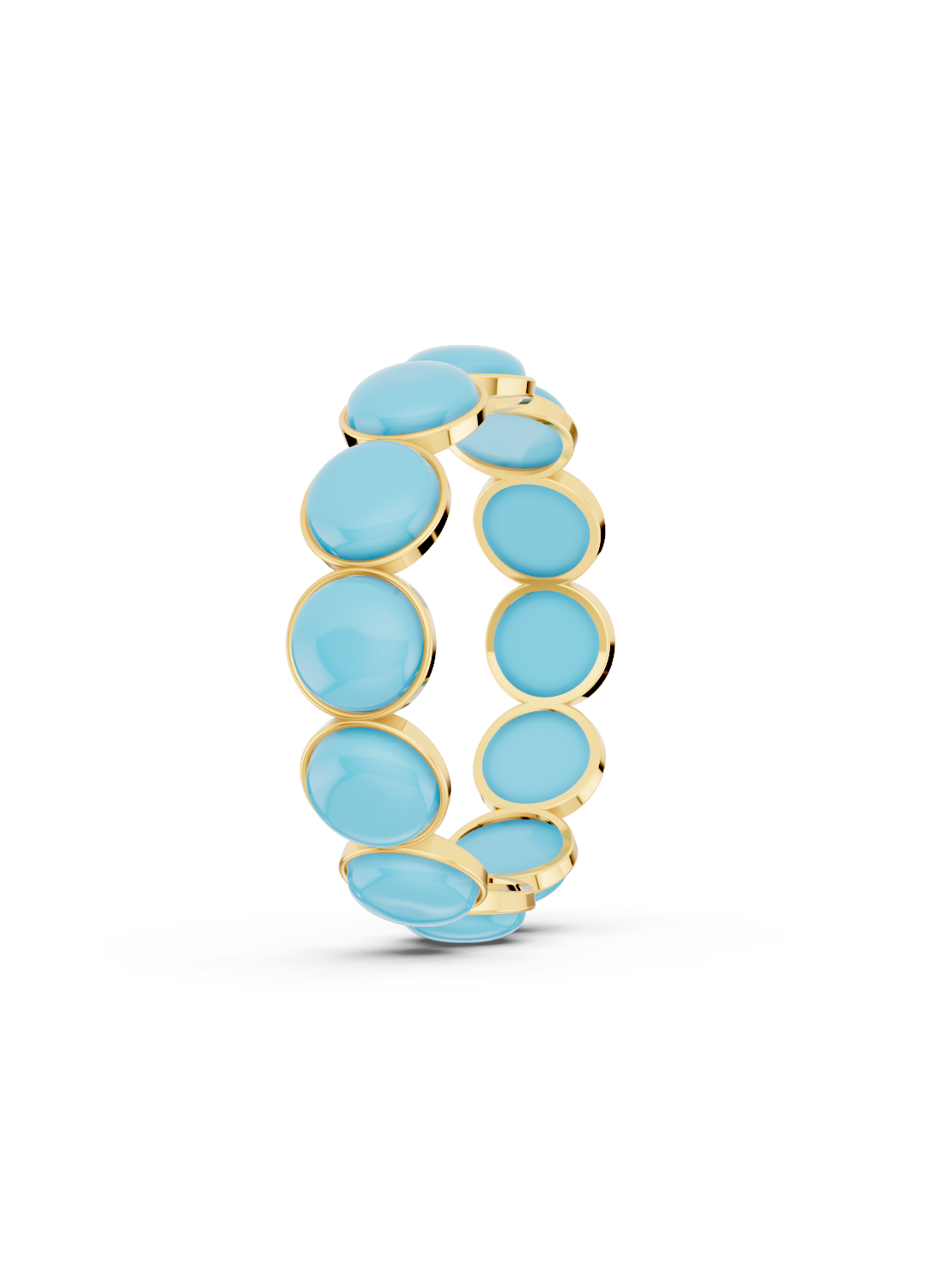 Turquoise Oval Eternity Ring