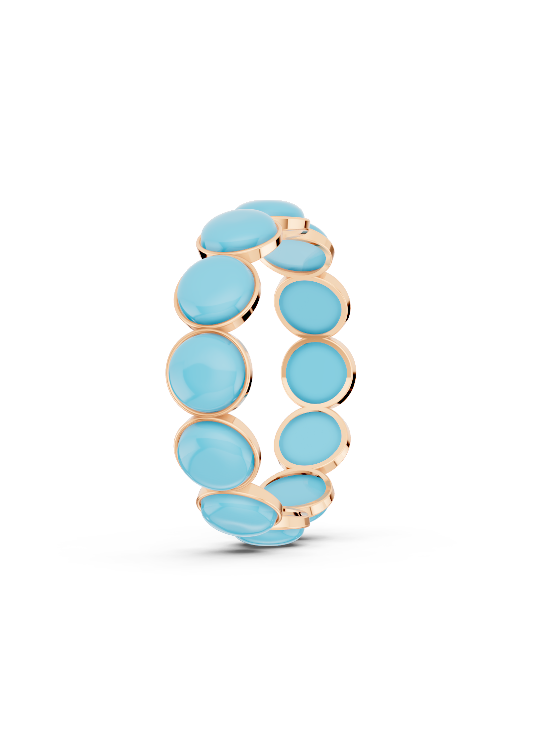 Turquoise Oval Eternity Ring