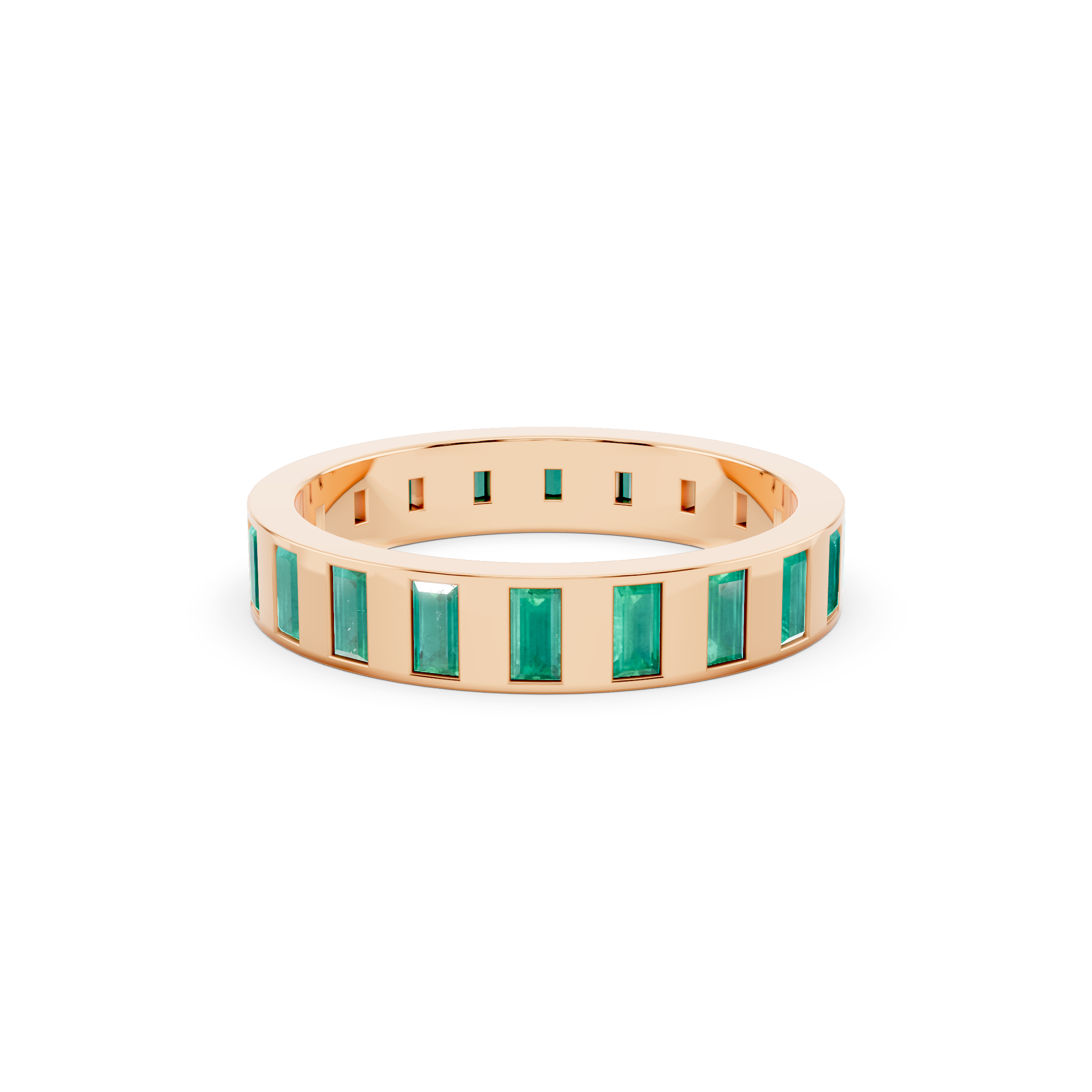 Emerald Bar Band Ring