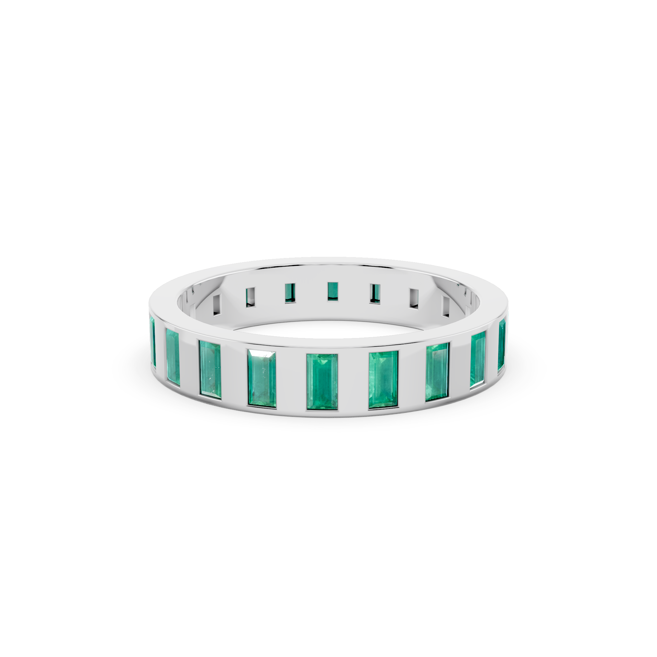 Emerald Bar Band Ring